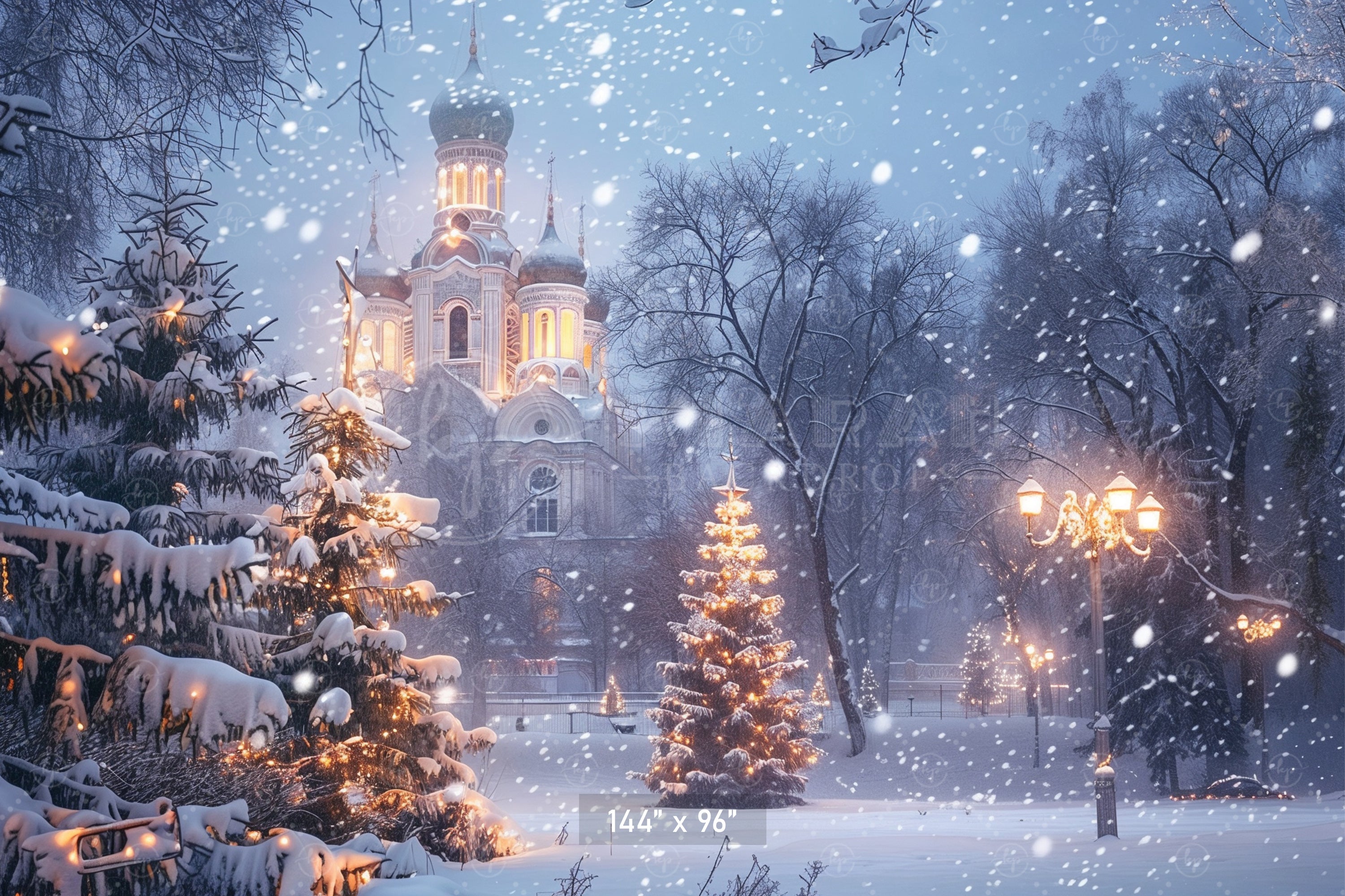 Winter Wonderland Cathedral Backdrop