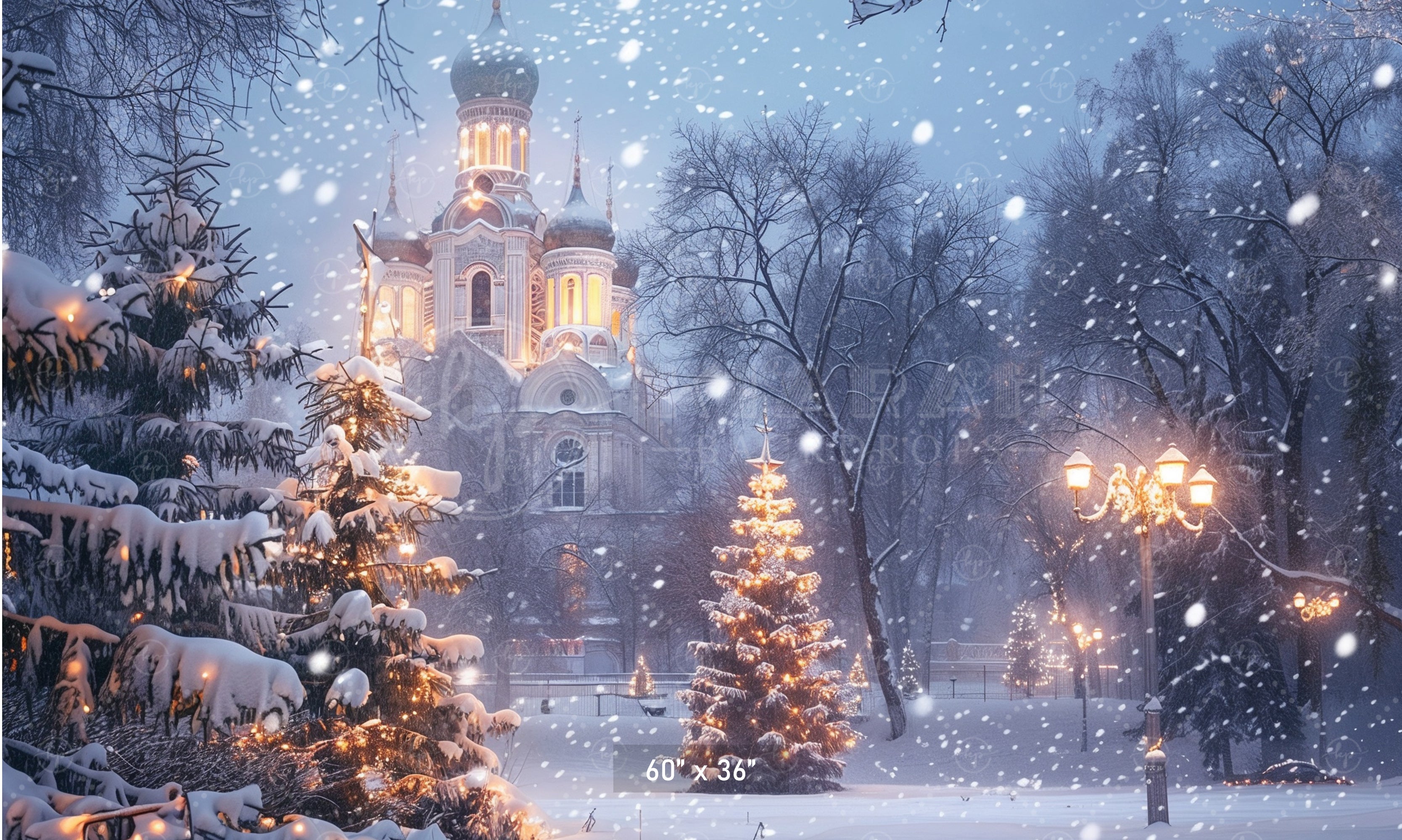 Winter Wonderland Cathedral Backdrop