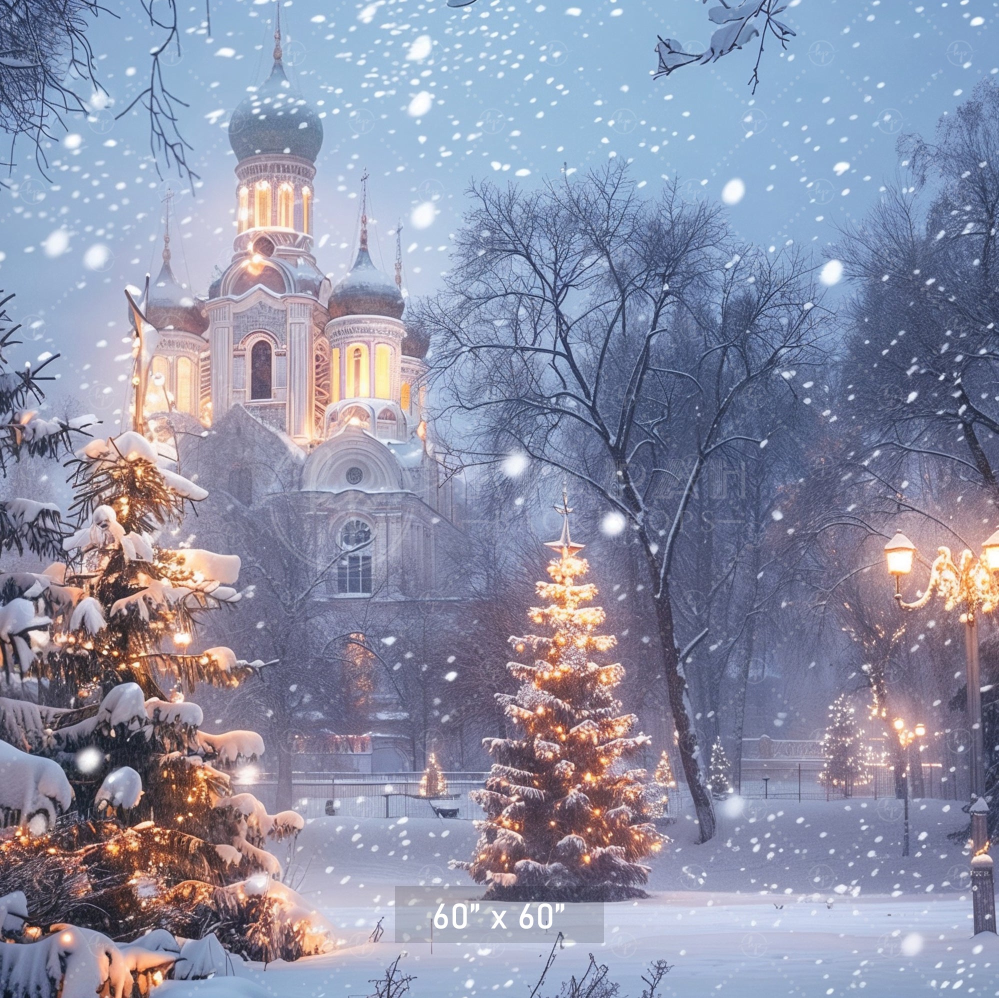 Winter Wonderland Cathedral Backdrop