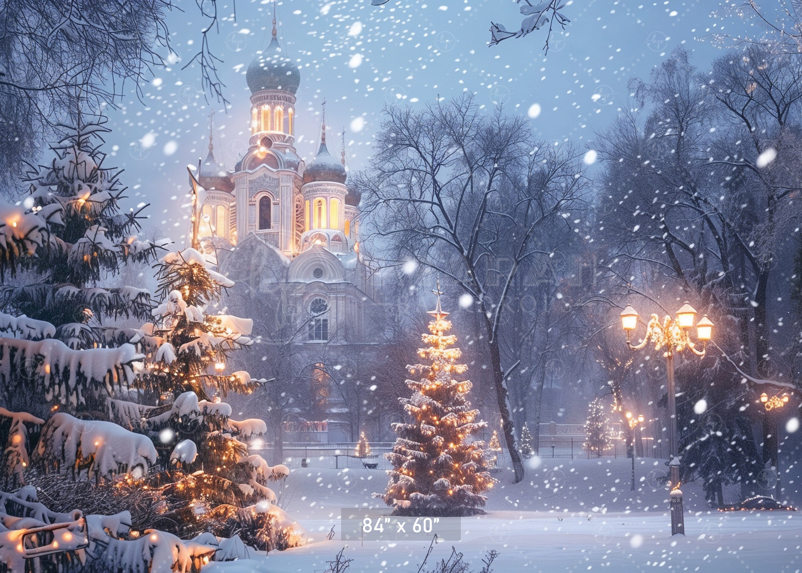 Winter Wonderland Cathedral Backdrop