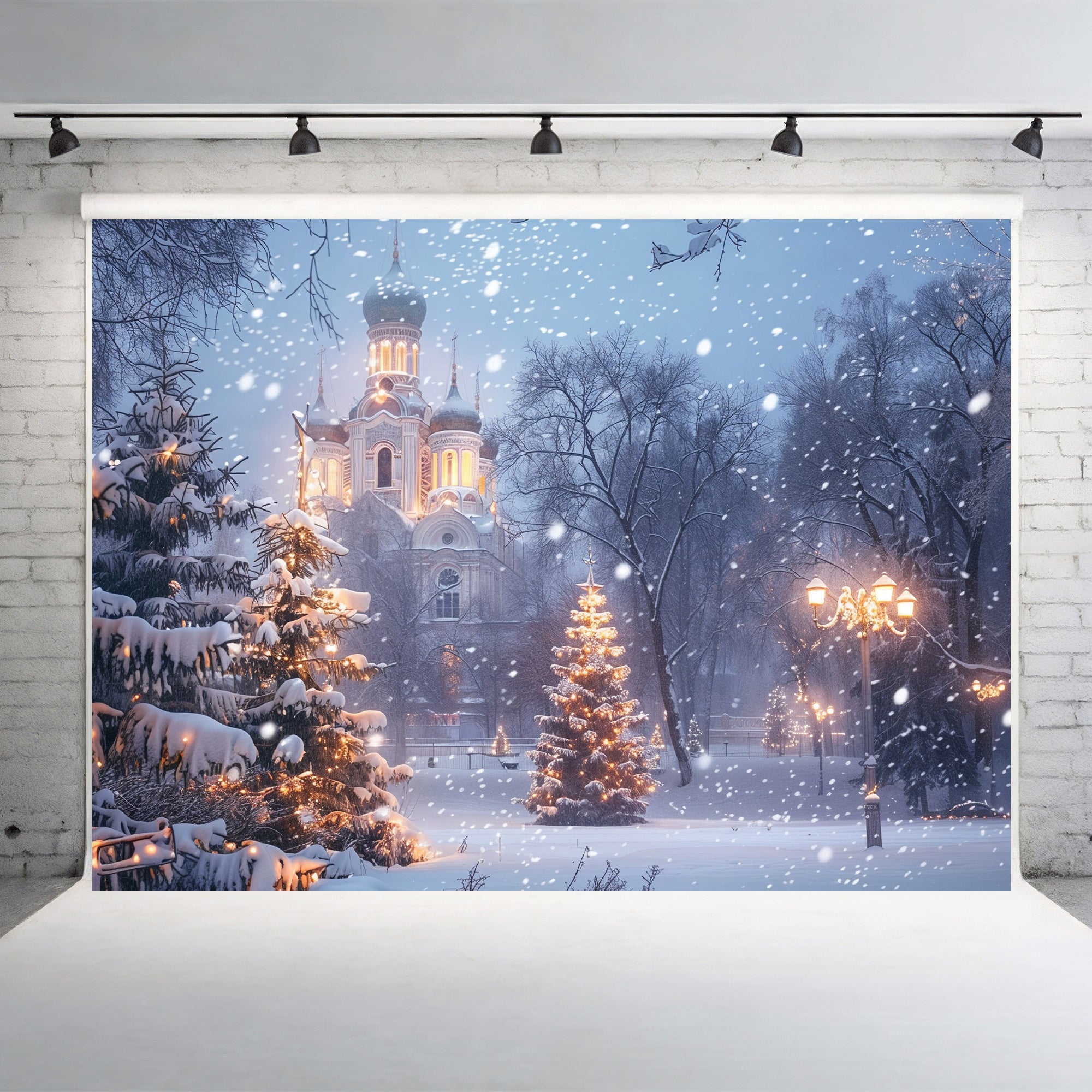 Winter Wonderland Cathedral Backdrop