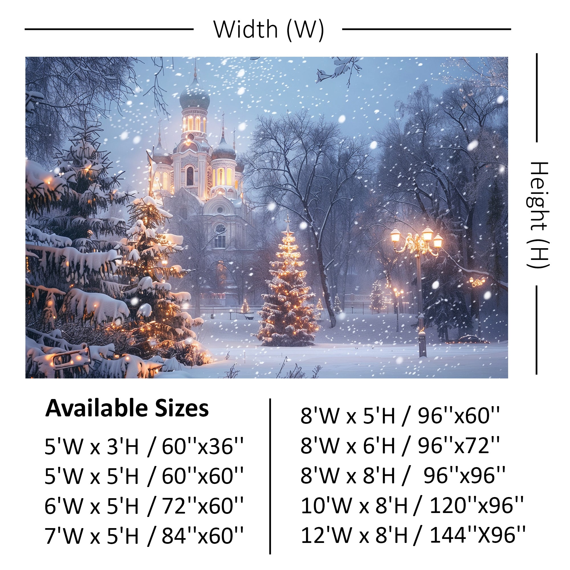 Winter Wonderland Cathedral Backdrop