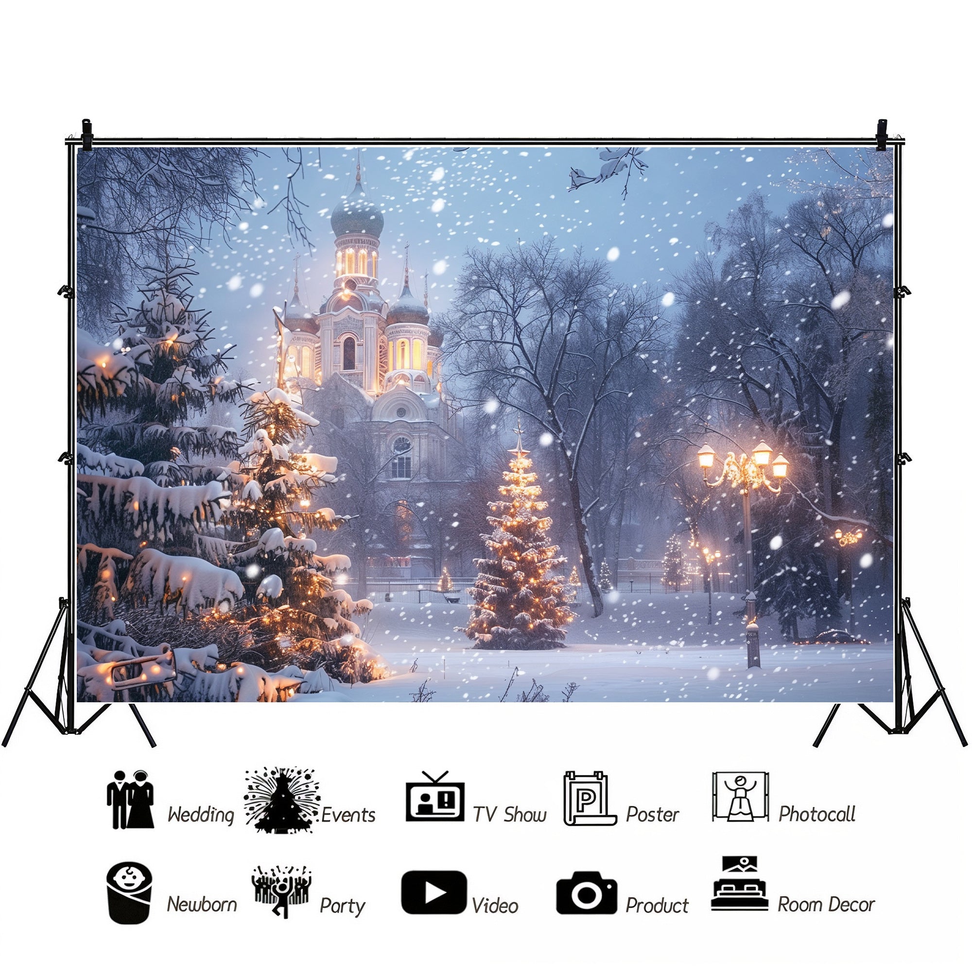 Winter Wonderland Cathedral Backdrop