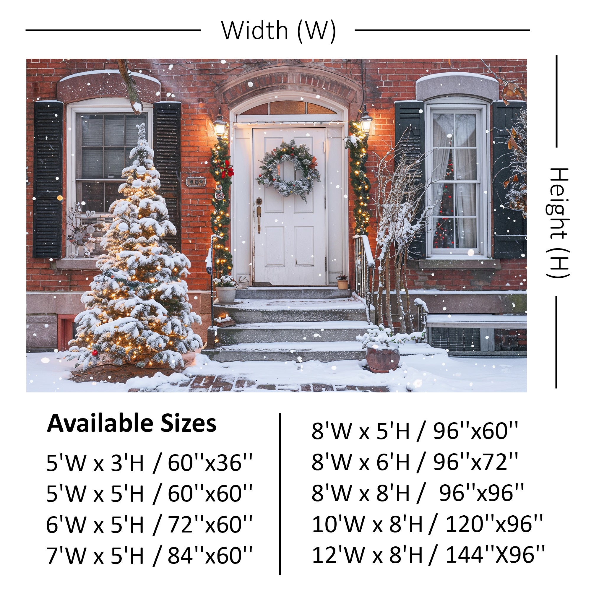 Charming Christmas Doorway Backdrop