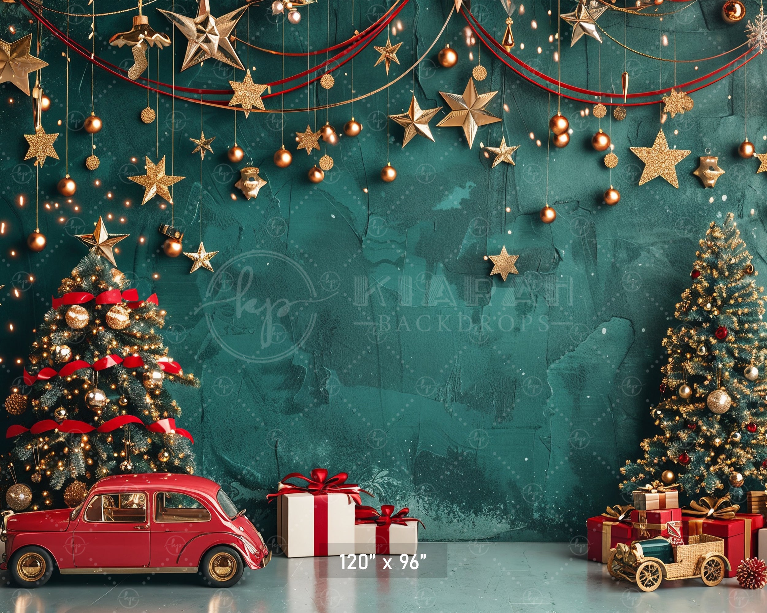 Festive Christmas Stars and Trees