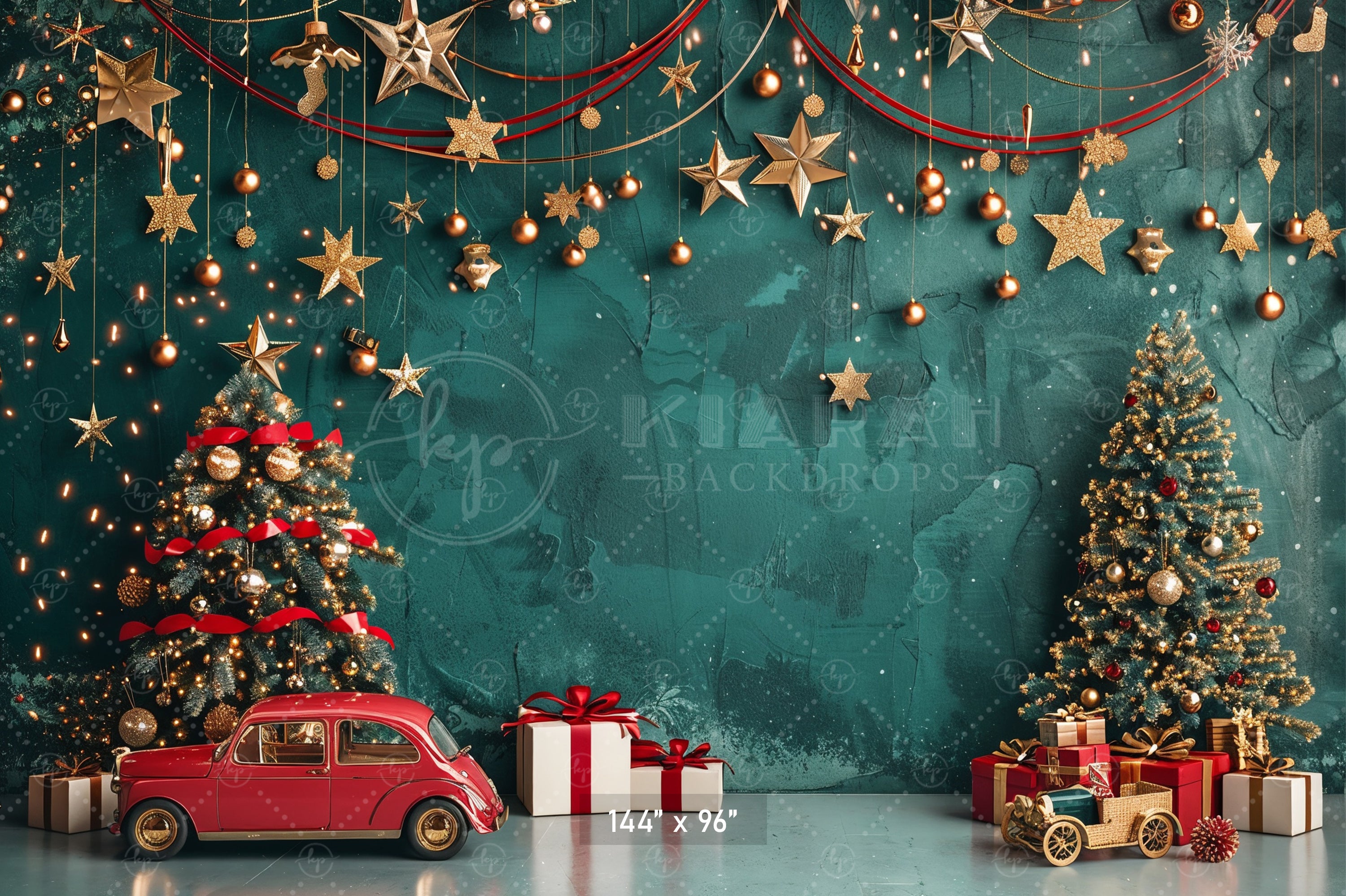 Festive Christmas Stars and Trees