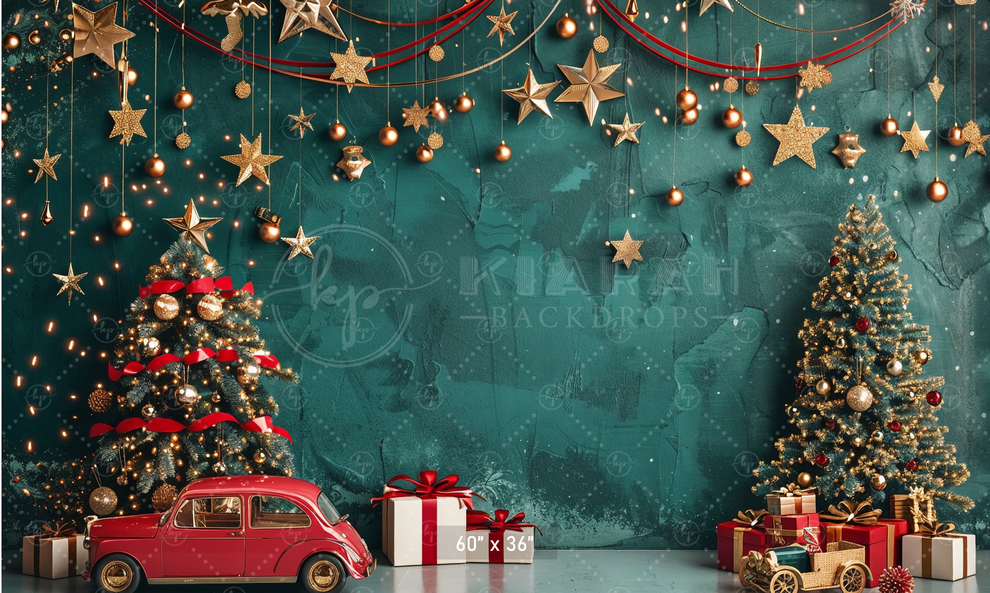 Festive Christmas Stars and Trees