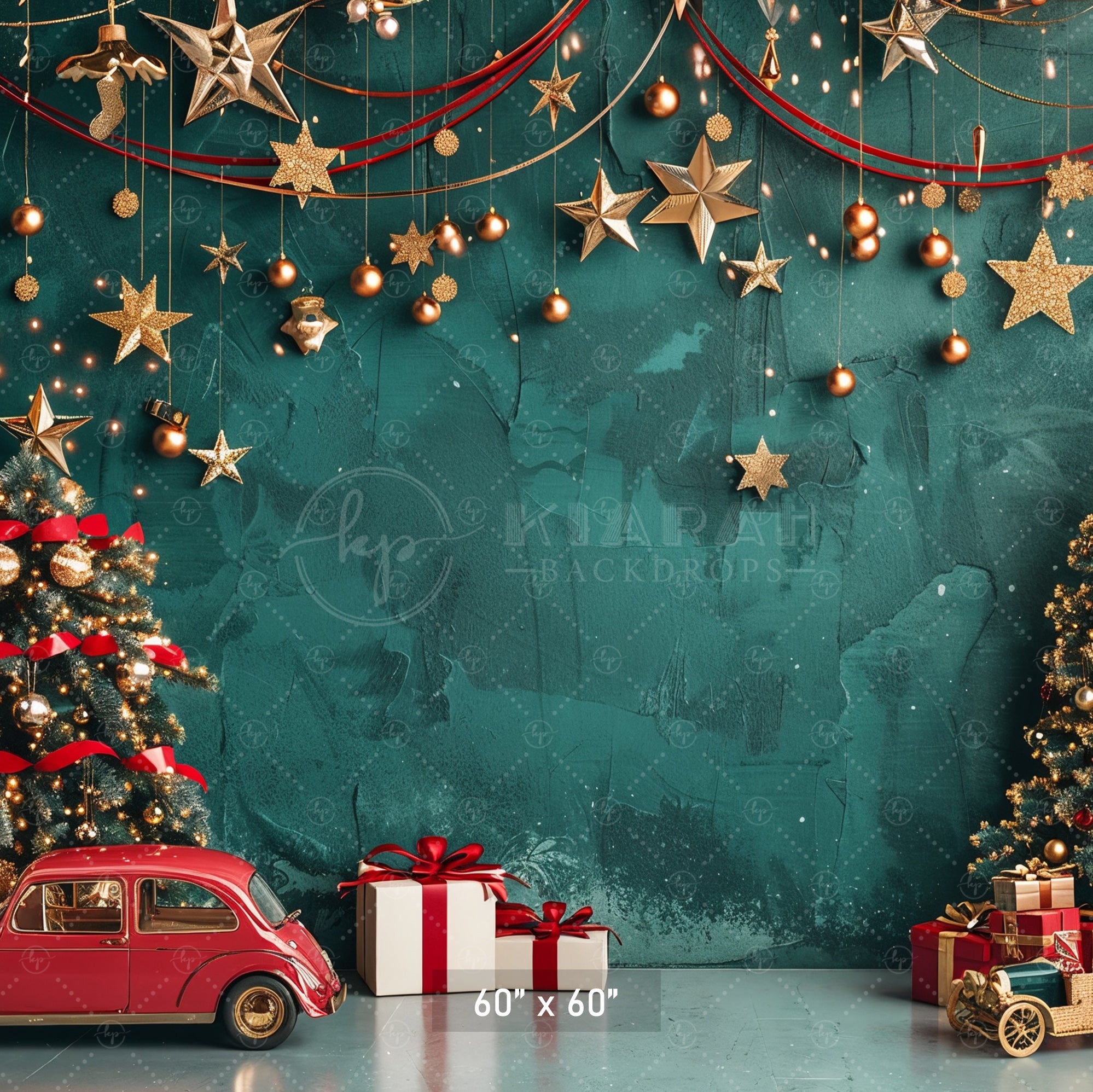 Festive Christmas Stars and Trees