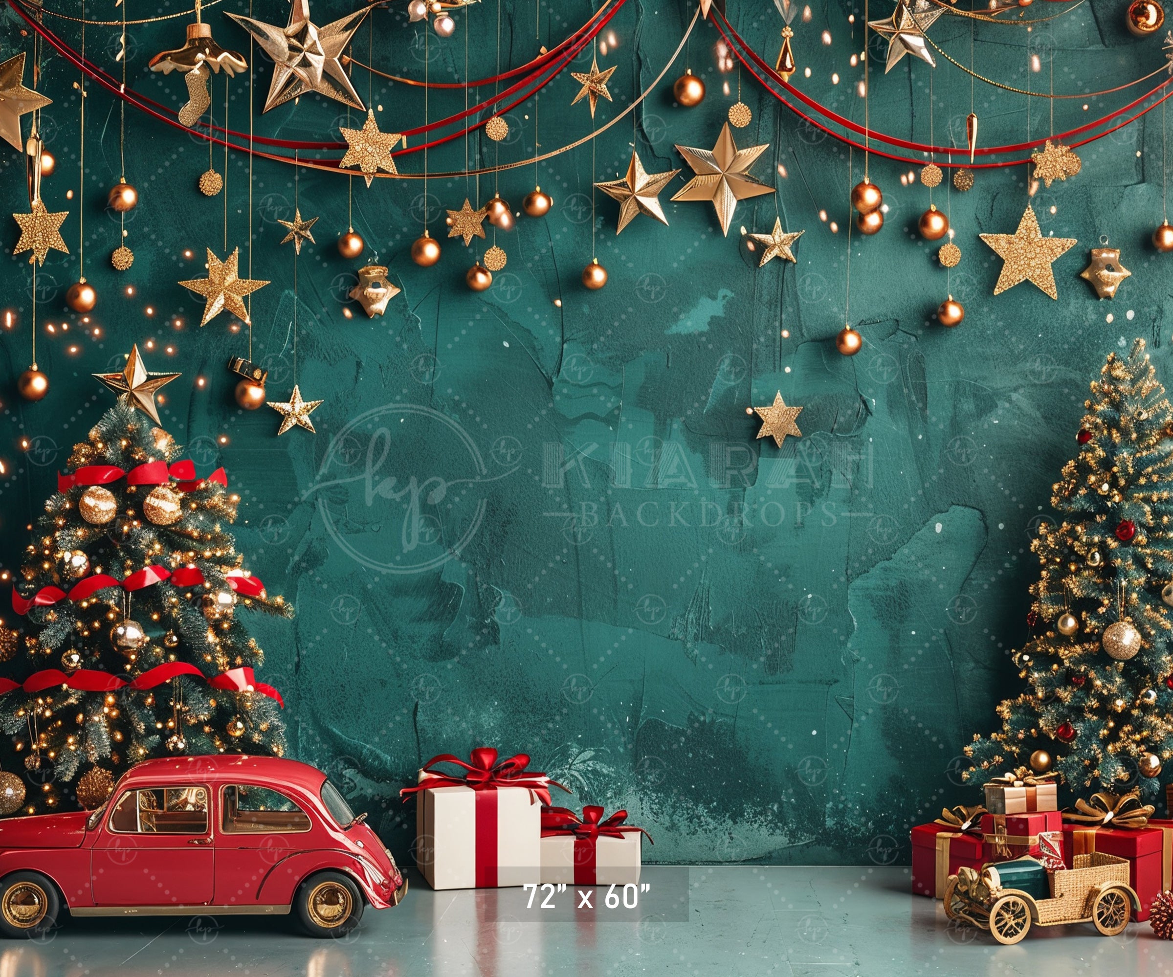 Festive Christmas Stars and Trees