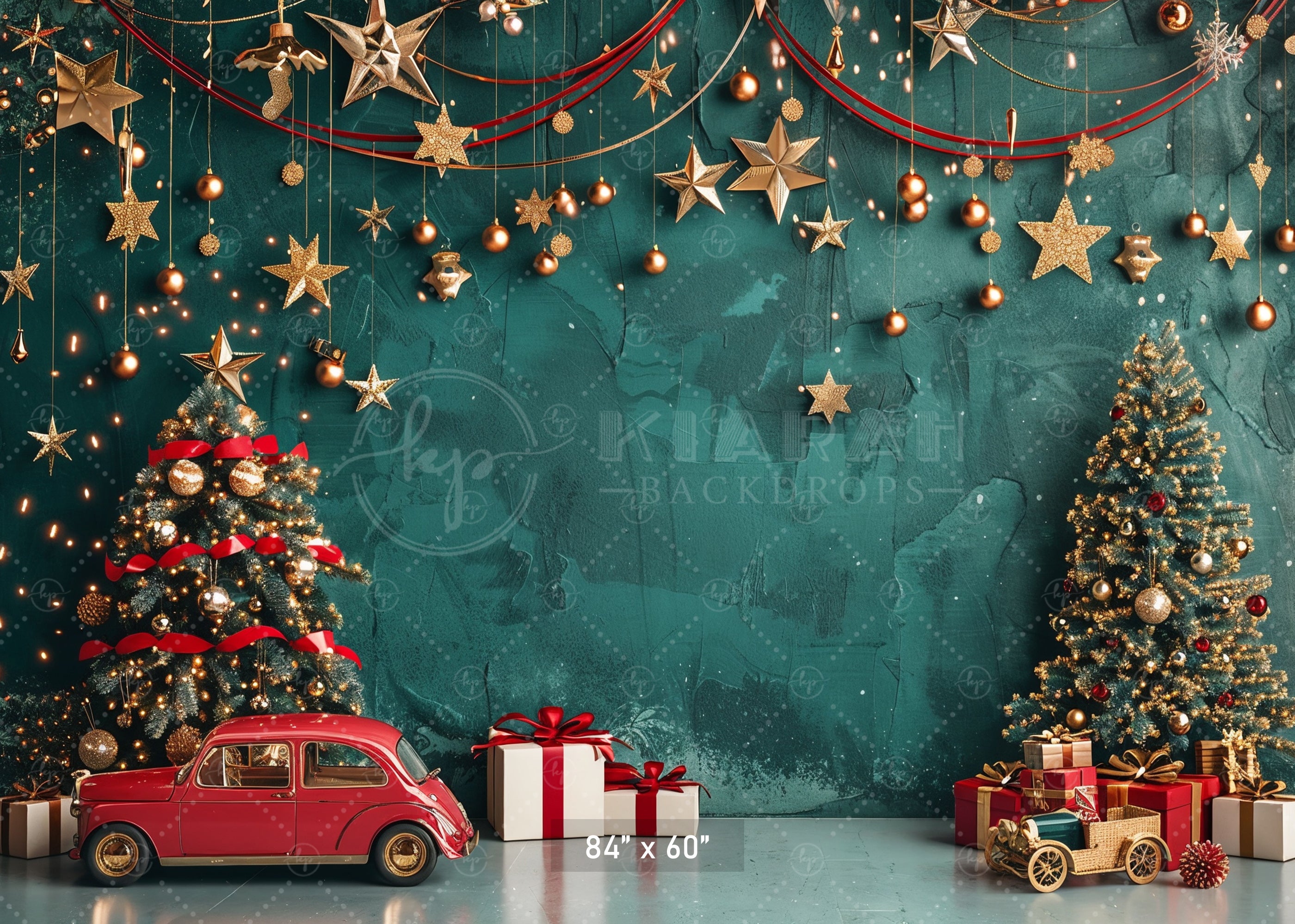 Festive Christmas Stars and Trees