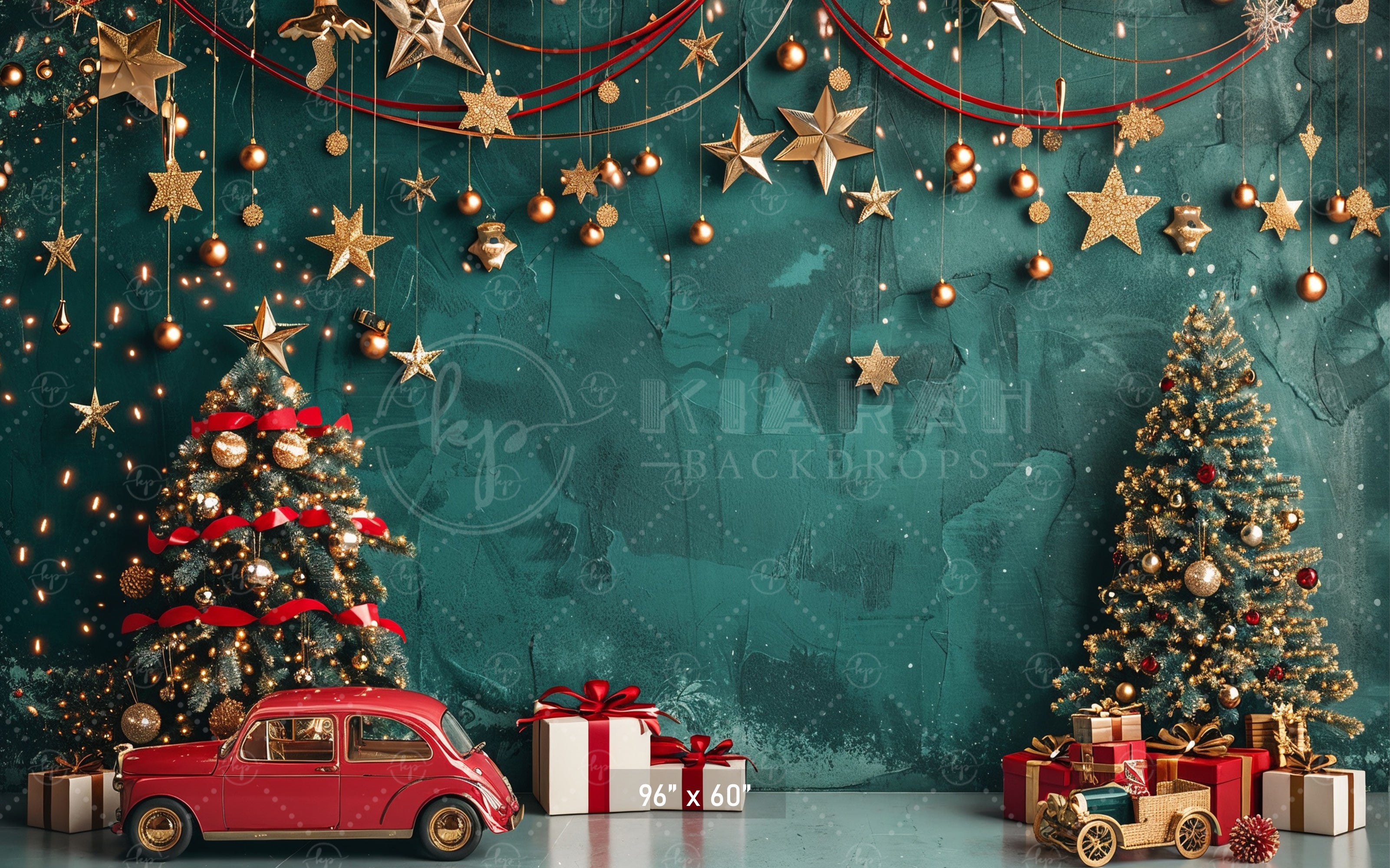 Festive Christmas Stars and Trees