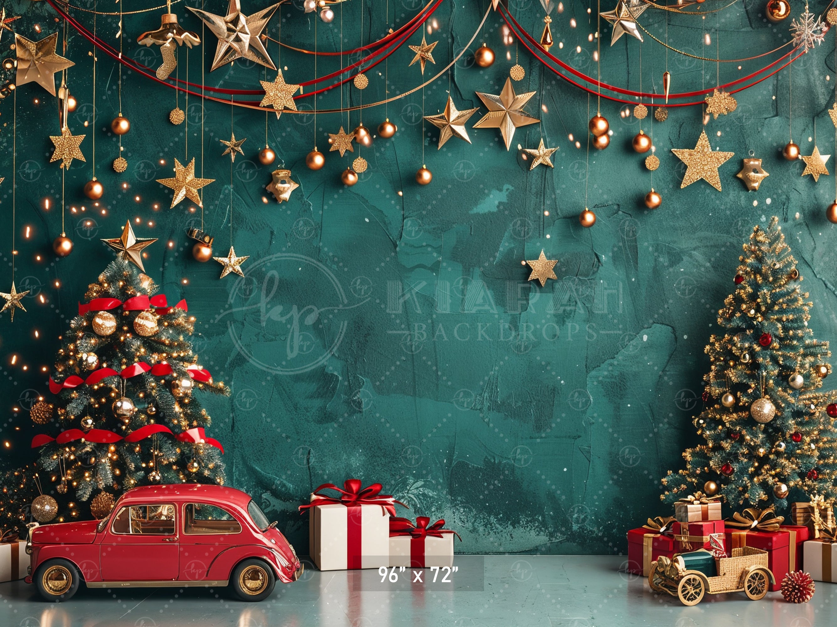 Festive Christmas Stars and Trees