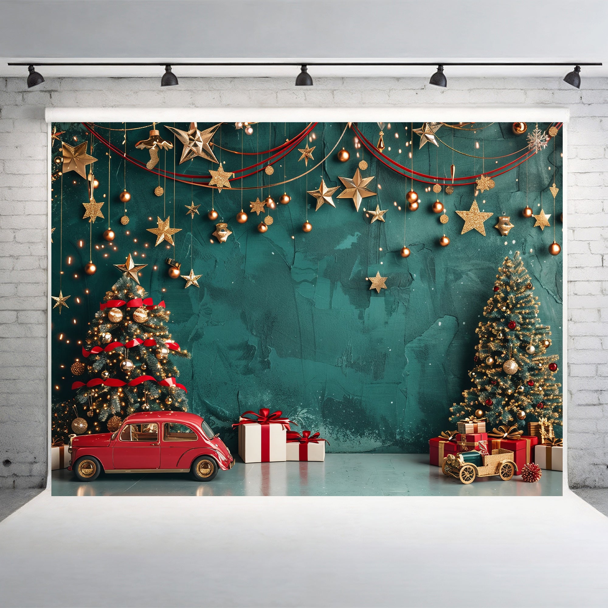 Festive Christmas Stars and Trees