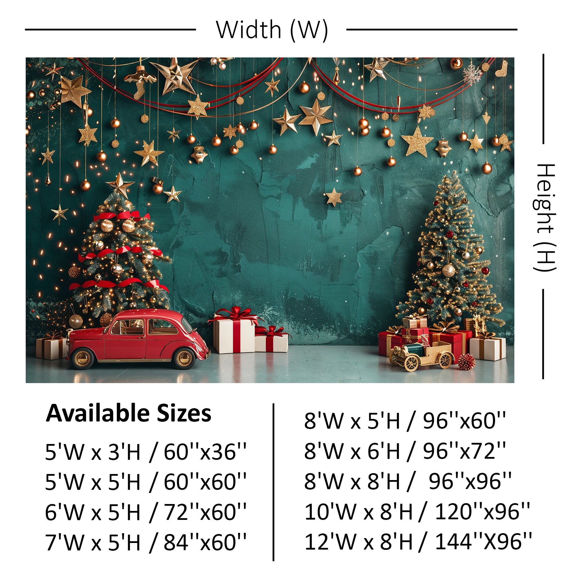 Festive Christmas Stars and Trees