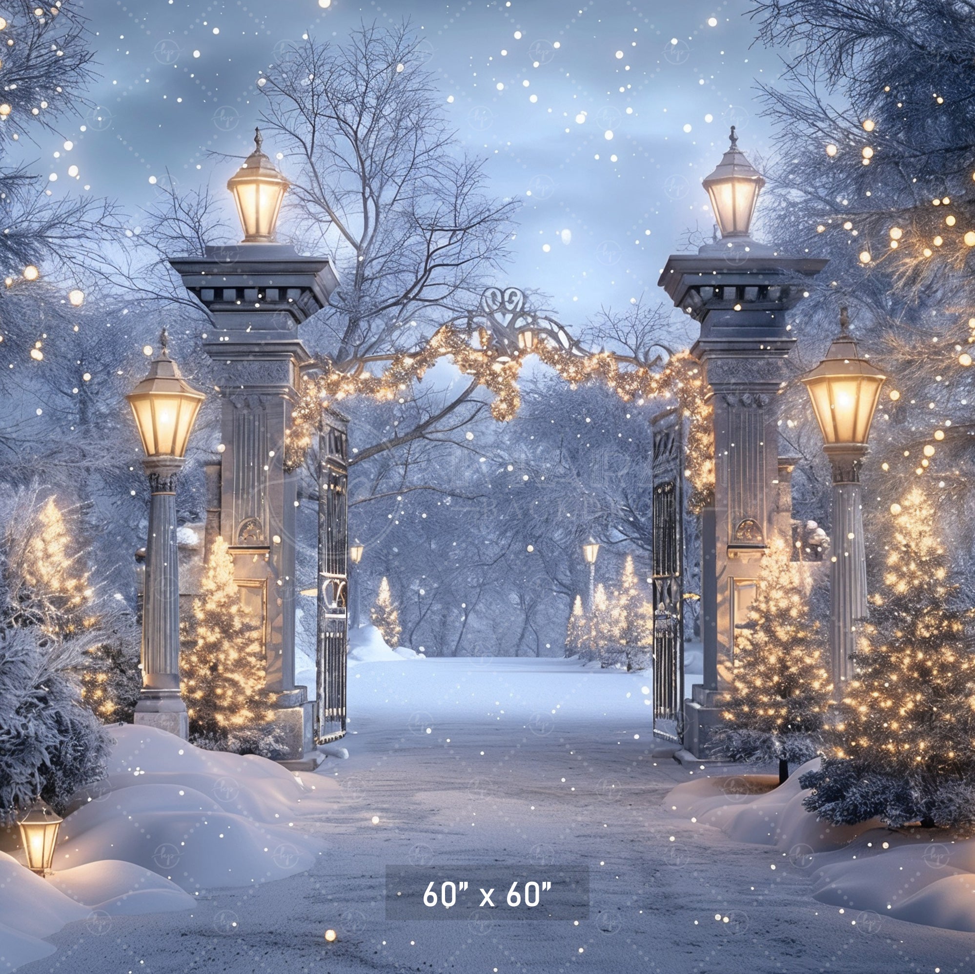 Enchanted Winter Gate Backdrop
