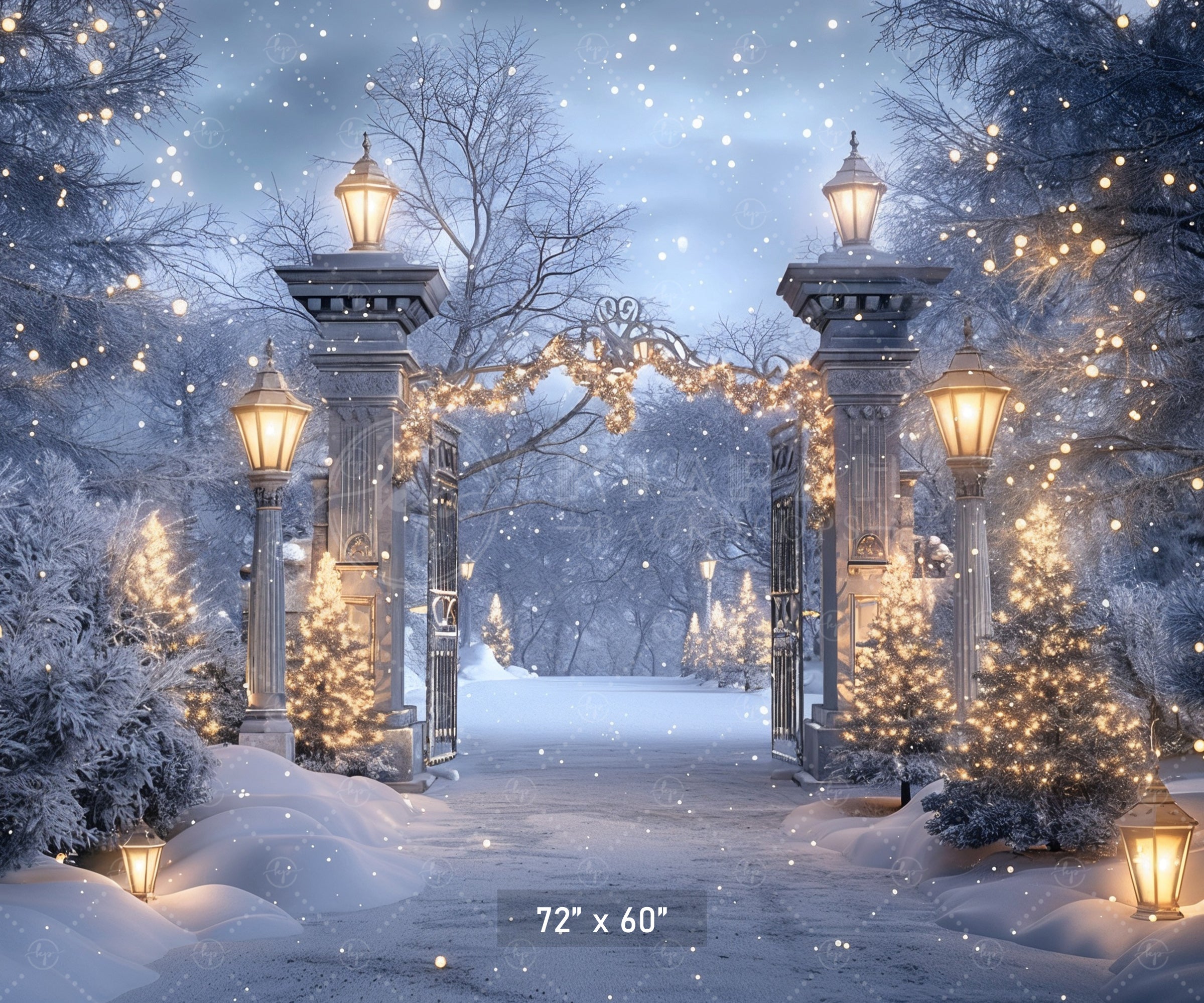 Enchanted Winter Gate Backdrop