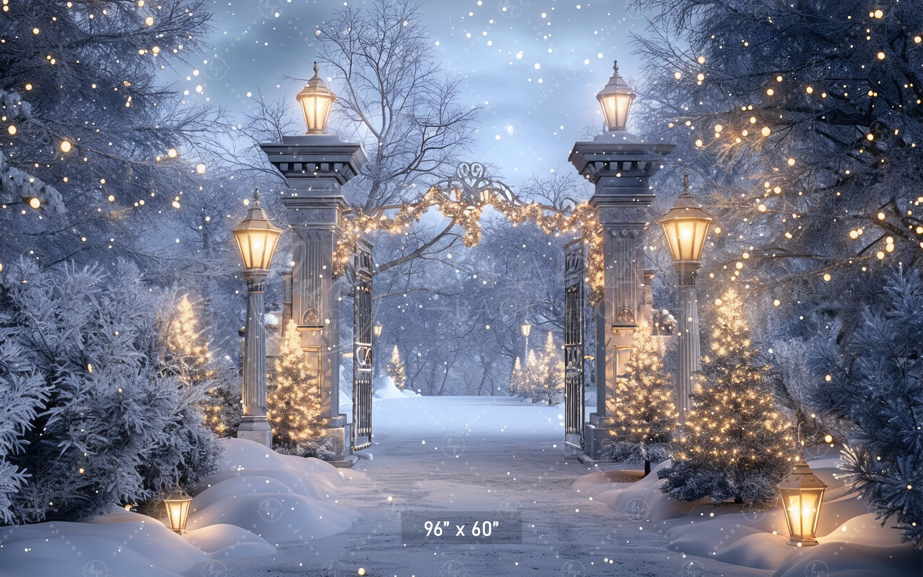 Enchanted Winter Gate Backdrop