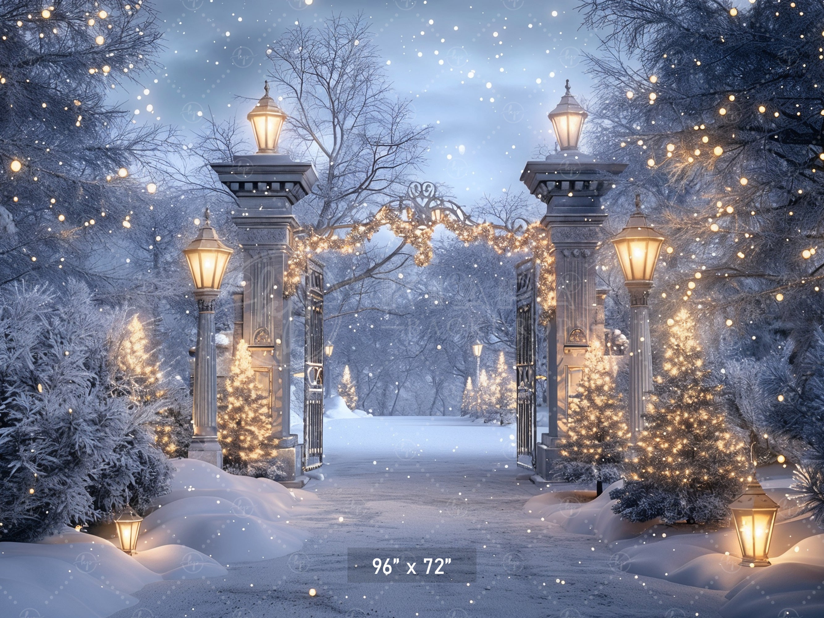 Enchanted Winter Gate Backdrop