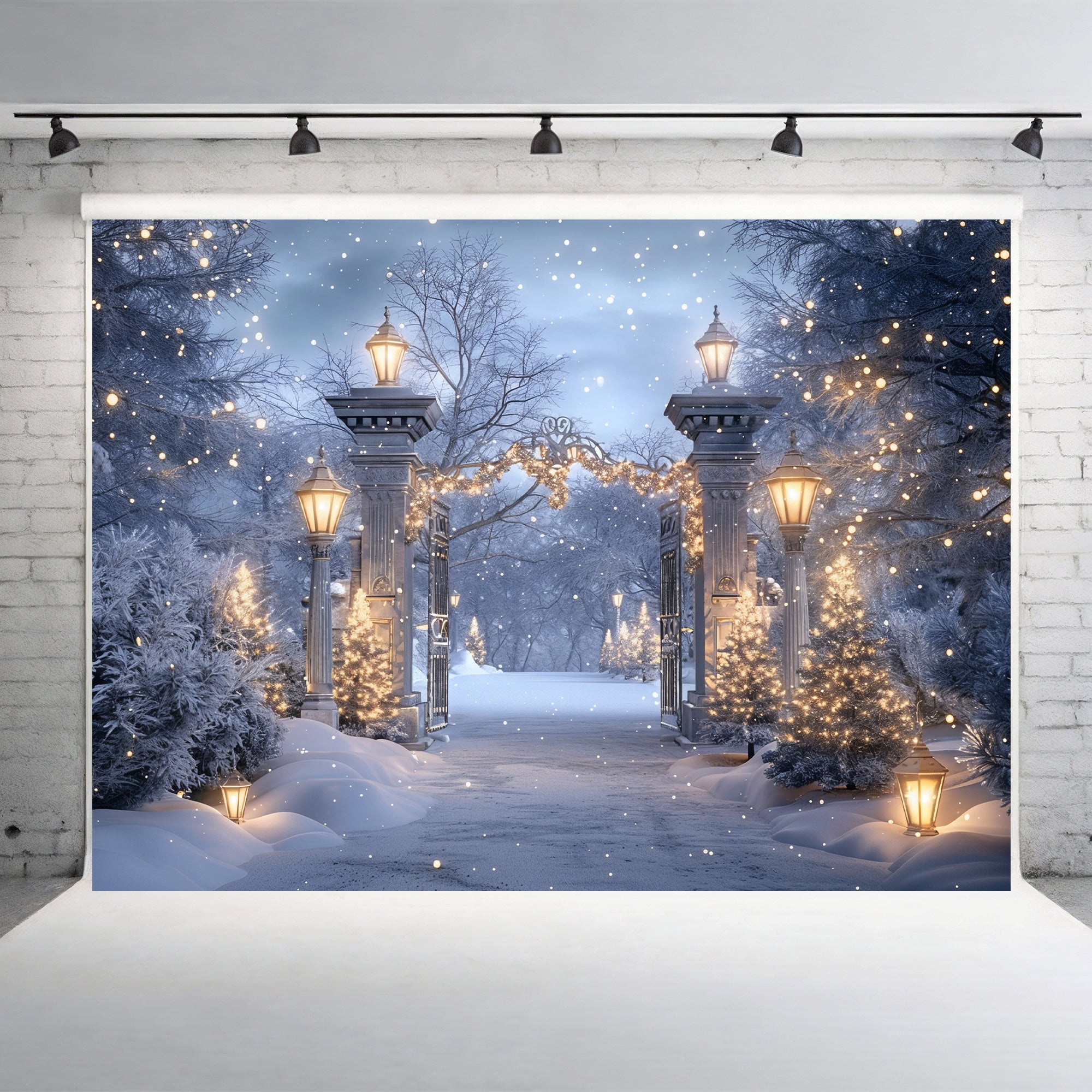 Enchanted Winter Gate Backdrop
