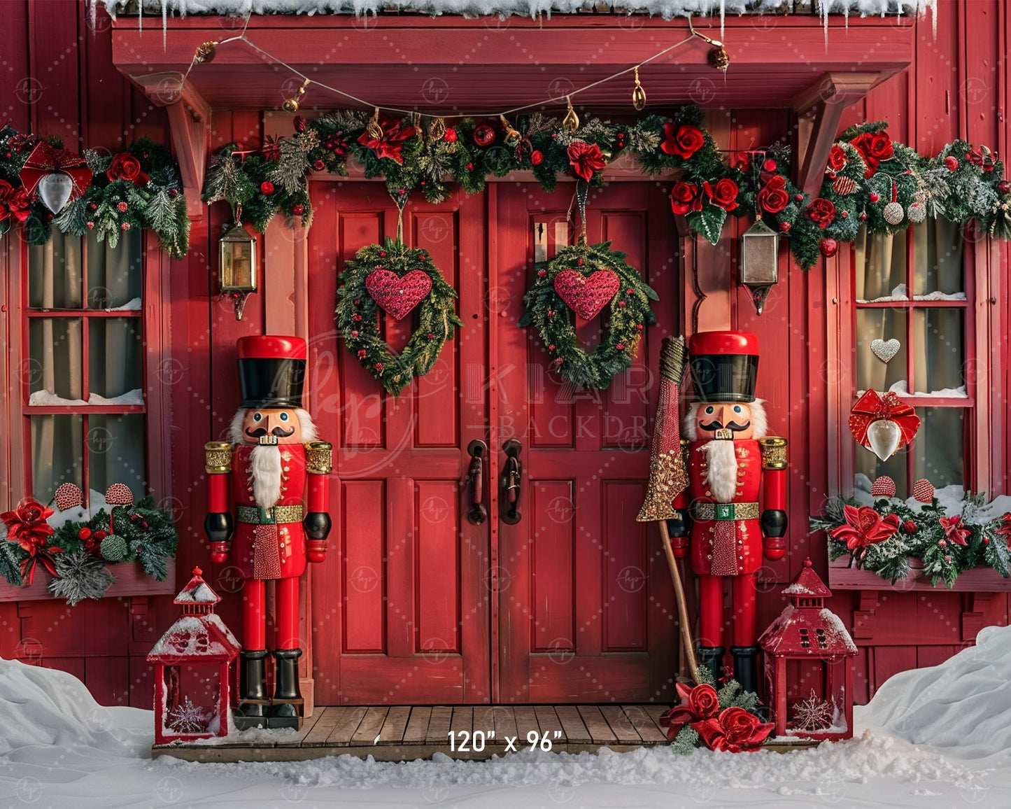 Festive Nutcracker Doorway Backdrop