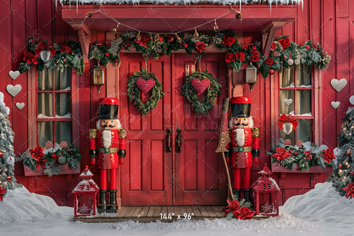 Festive Nutcracker Doorway Backdrop