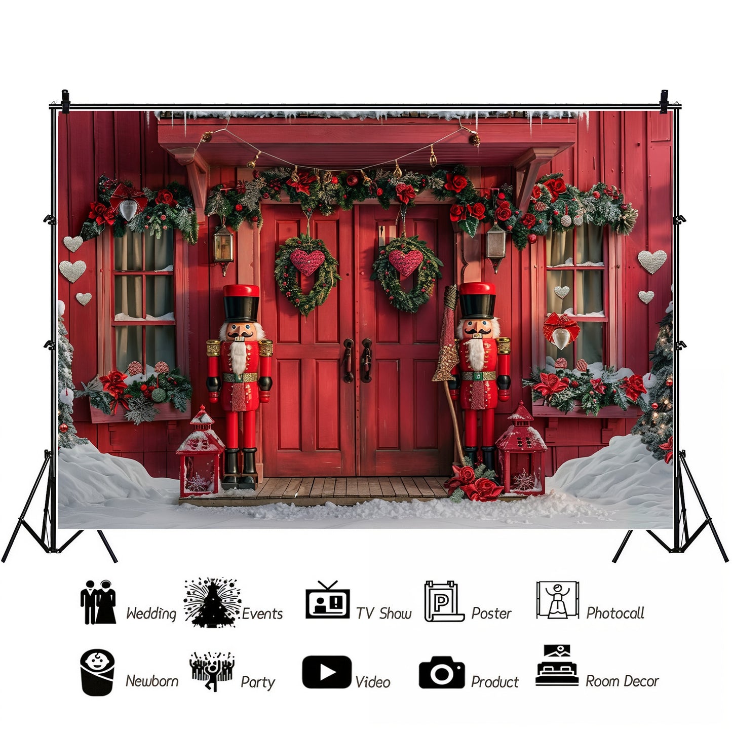 Festive Nutcracker Doorway Backdrop