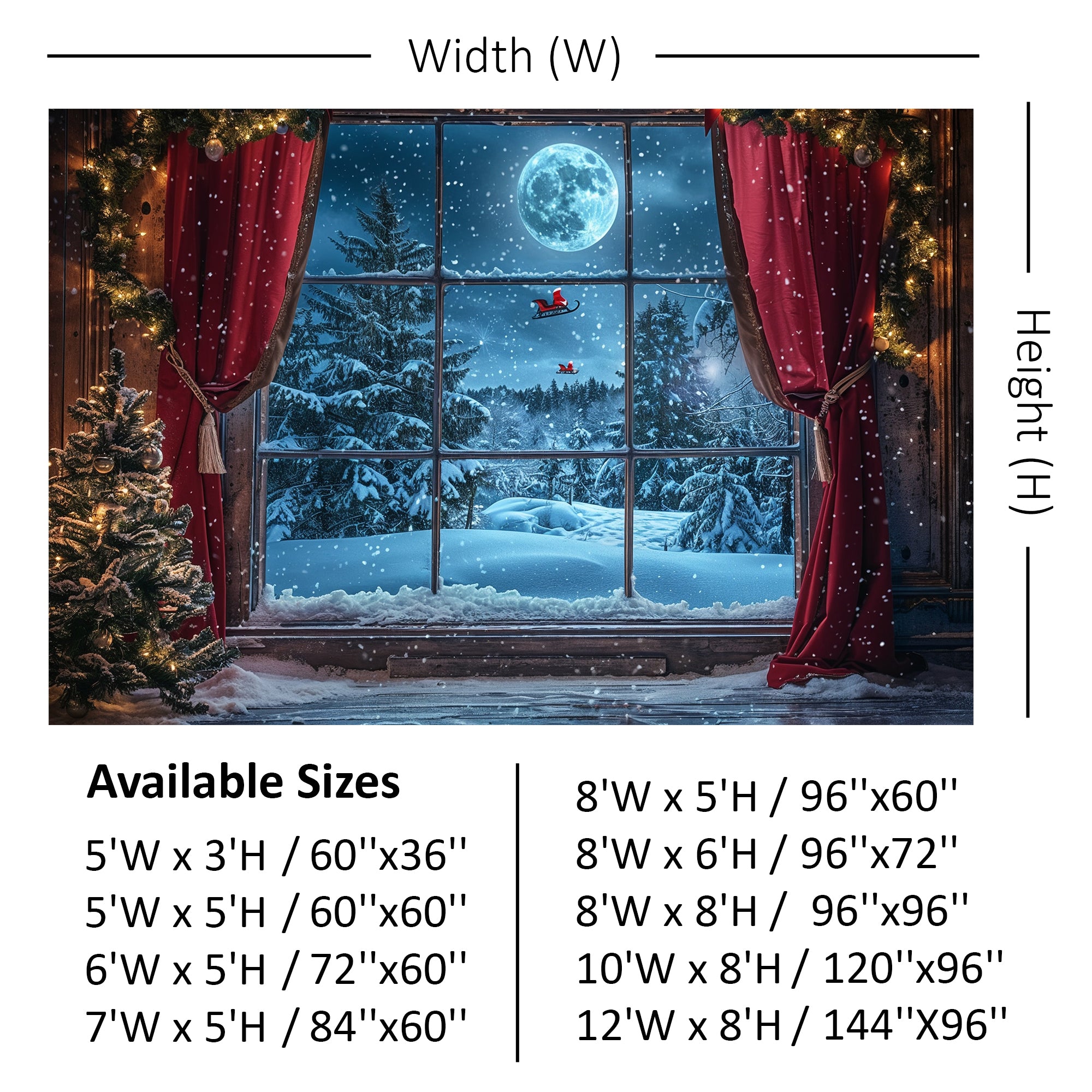 Winter Window Wonderland Backdrop