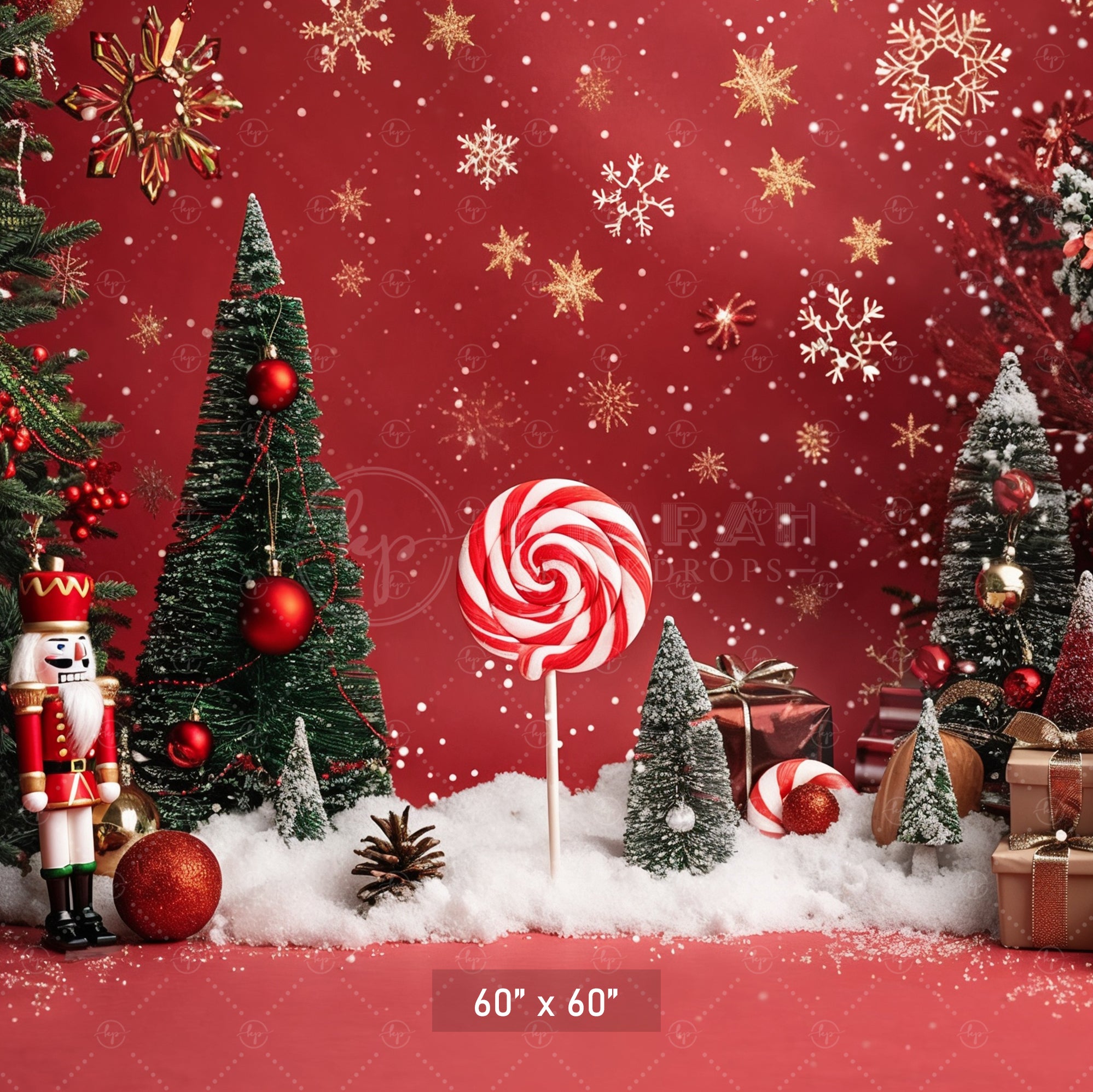 Nutcracker Christmas Wonderland Backdrop