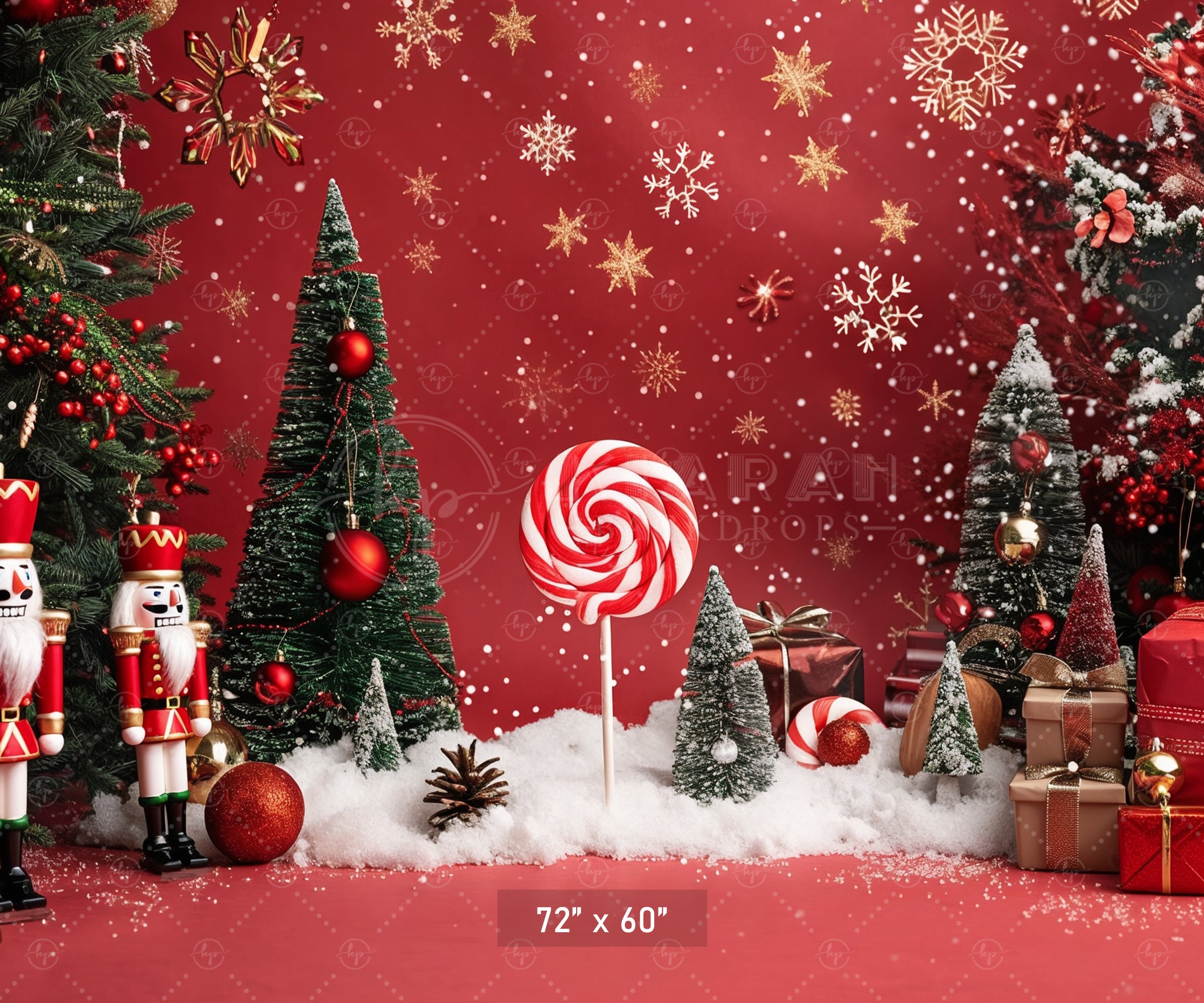 Nutcracker Christmas Wonderland Backdrop