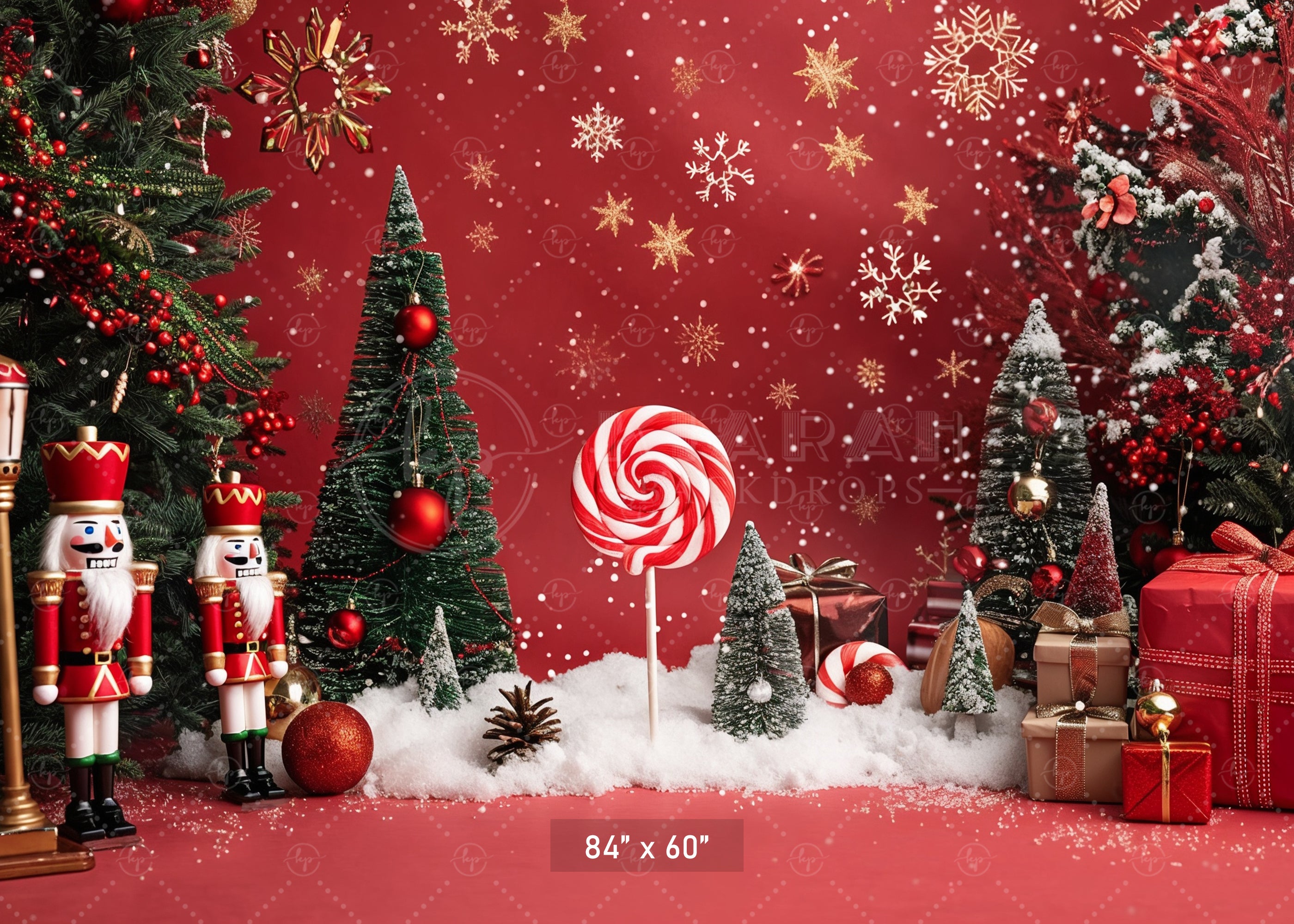 Nutcracker Christmas Wonderland Backdrop