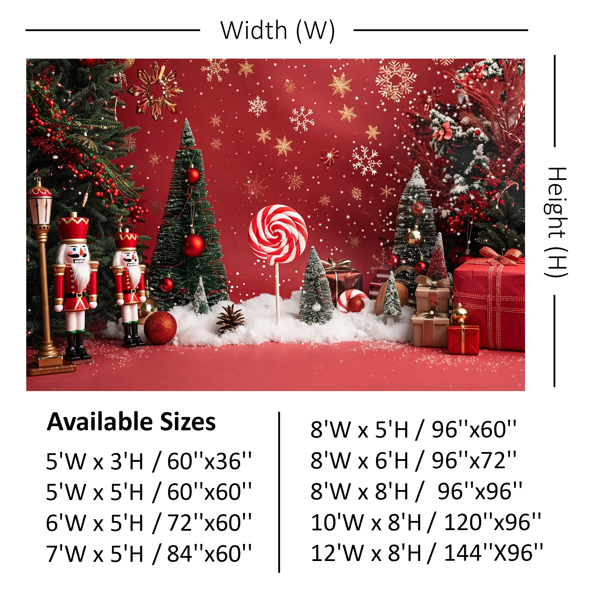 Nutcracker Christmas Wonderland Backdrop