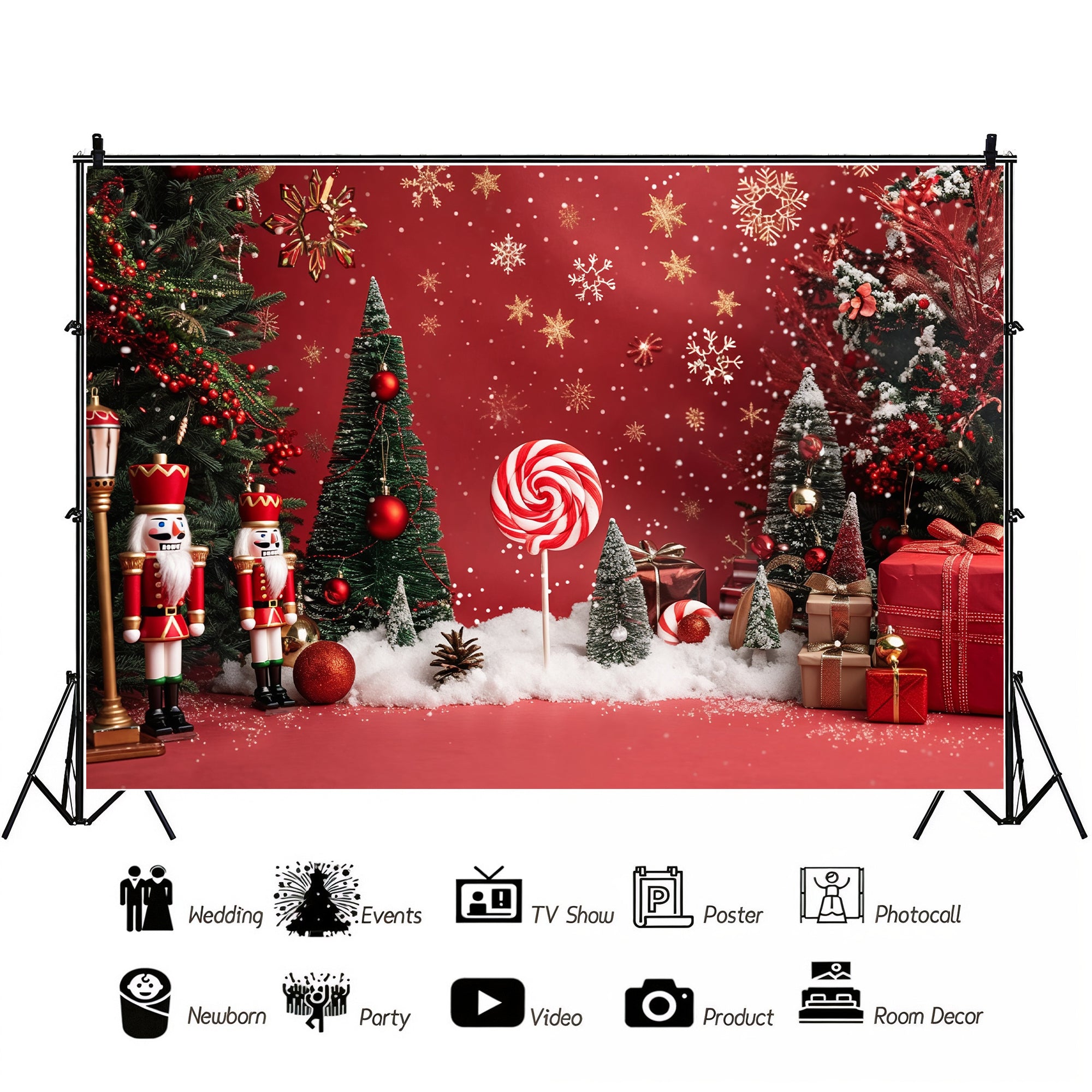 Nutcracker Christmas Wonderland Backdrop