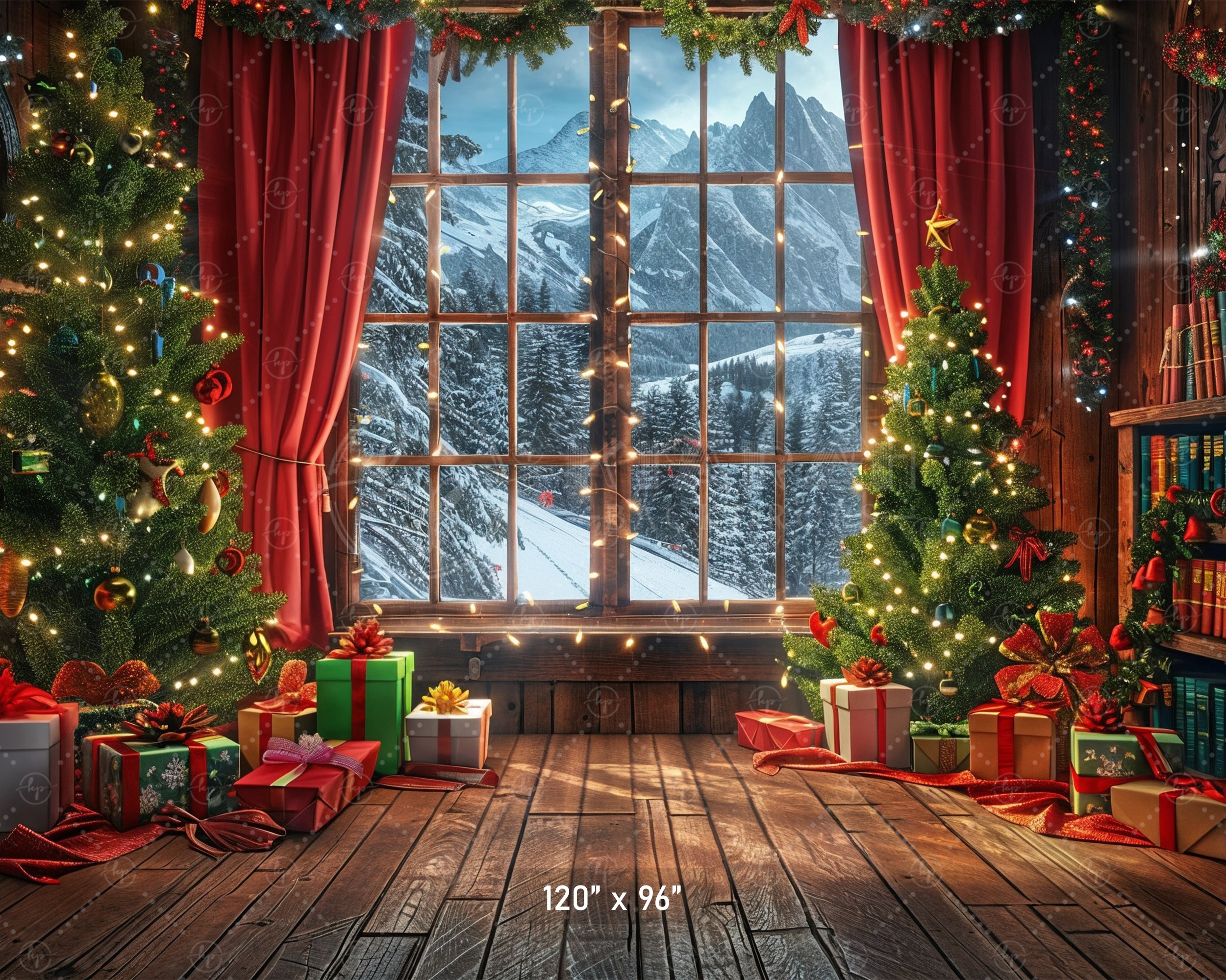 Festive Holiday Cabin with Mountain View Backdrop