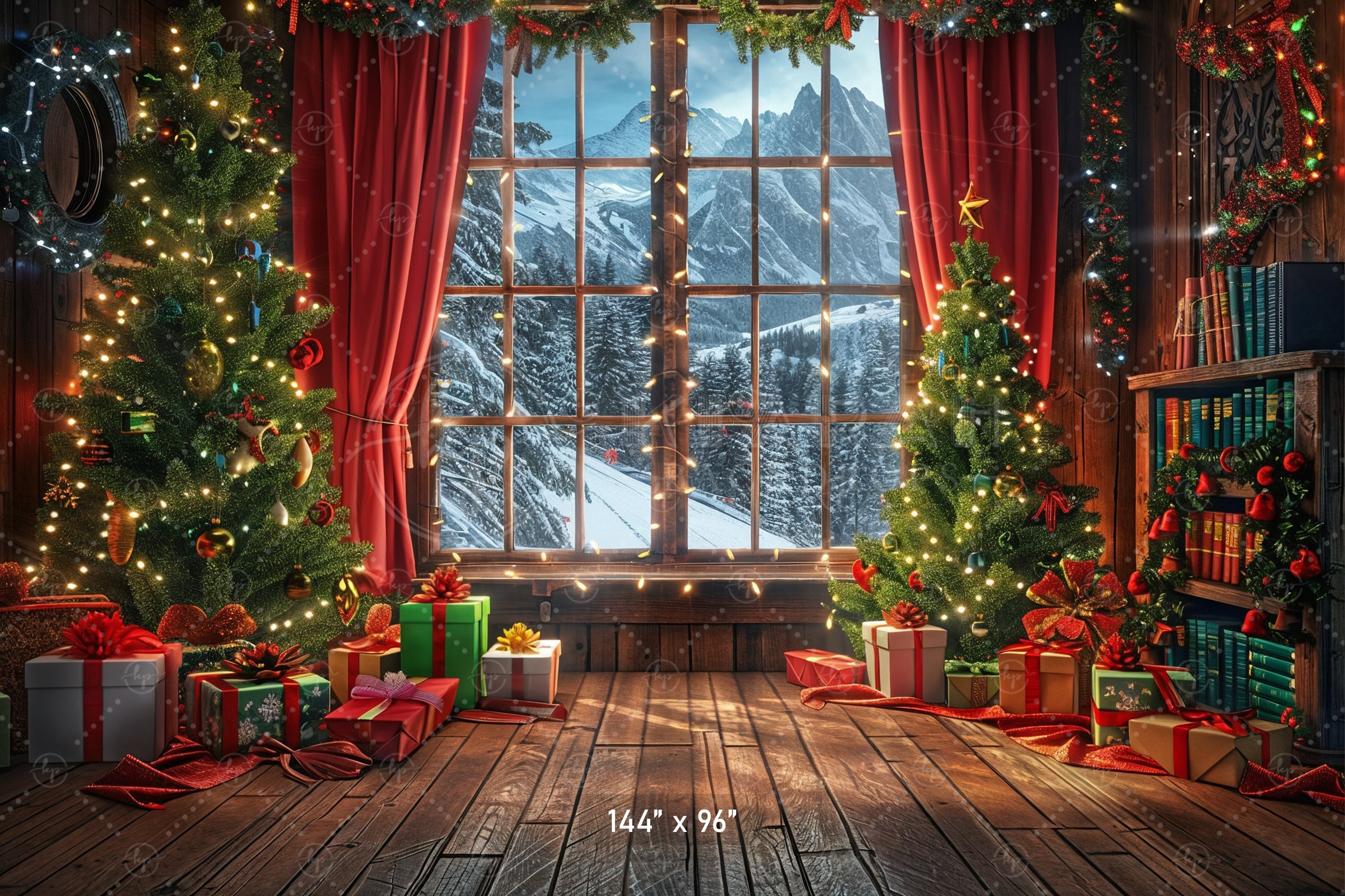 Festive Holiday Cabin with Mountain View Backdrop