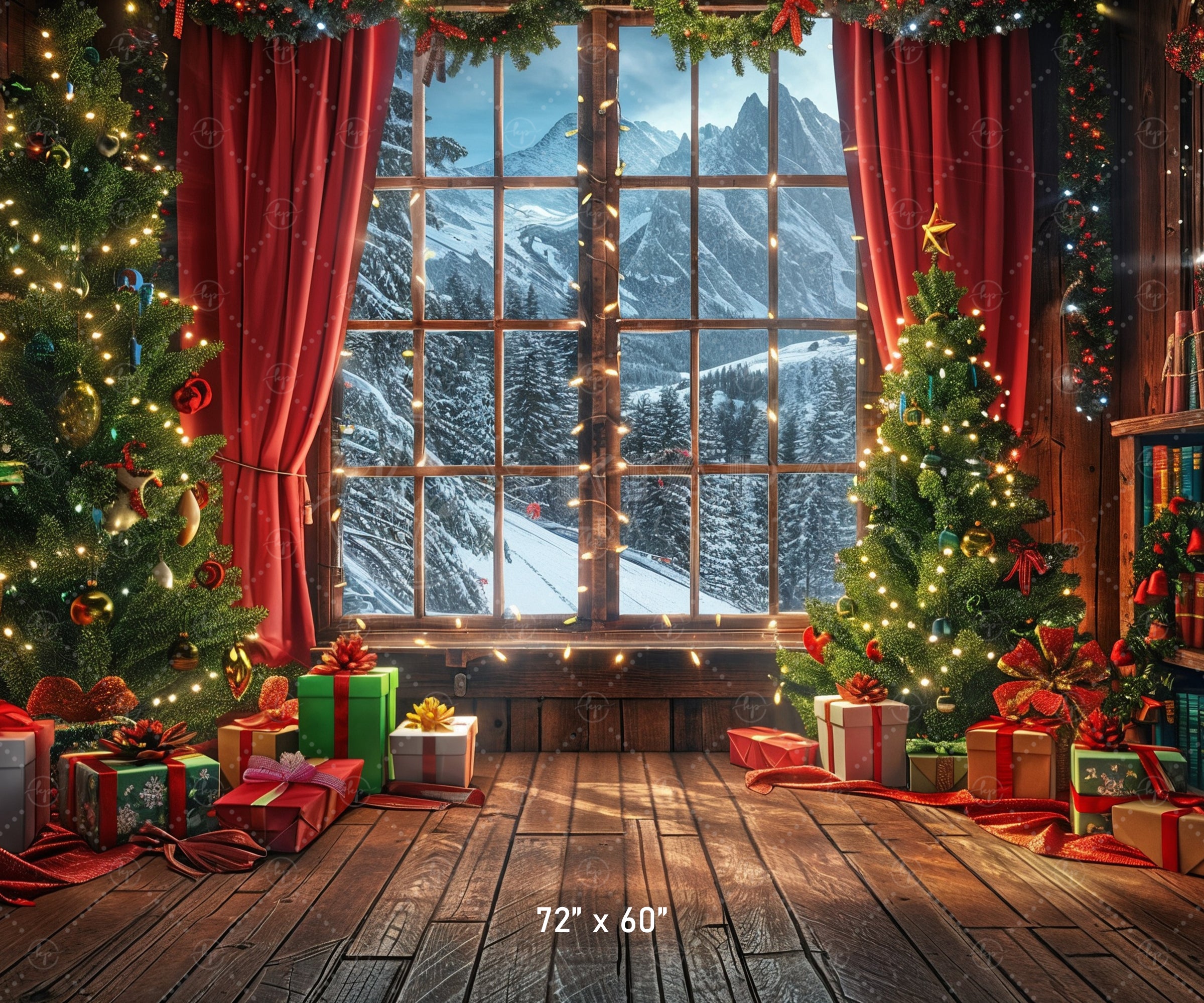 Festive Holiday Cabin with Mountain View Backdrop