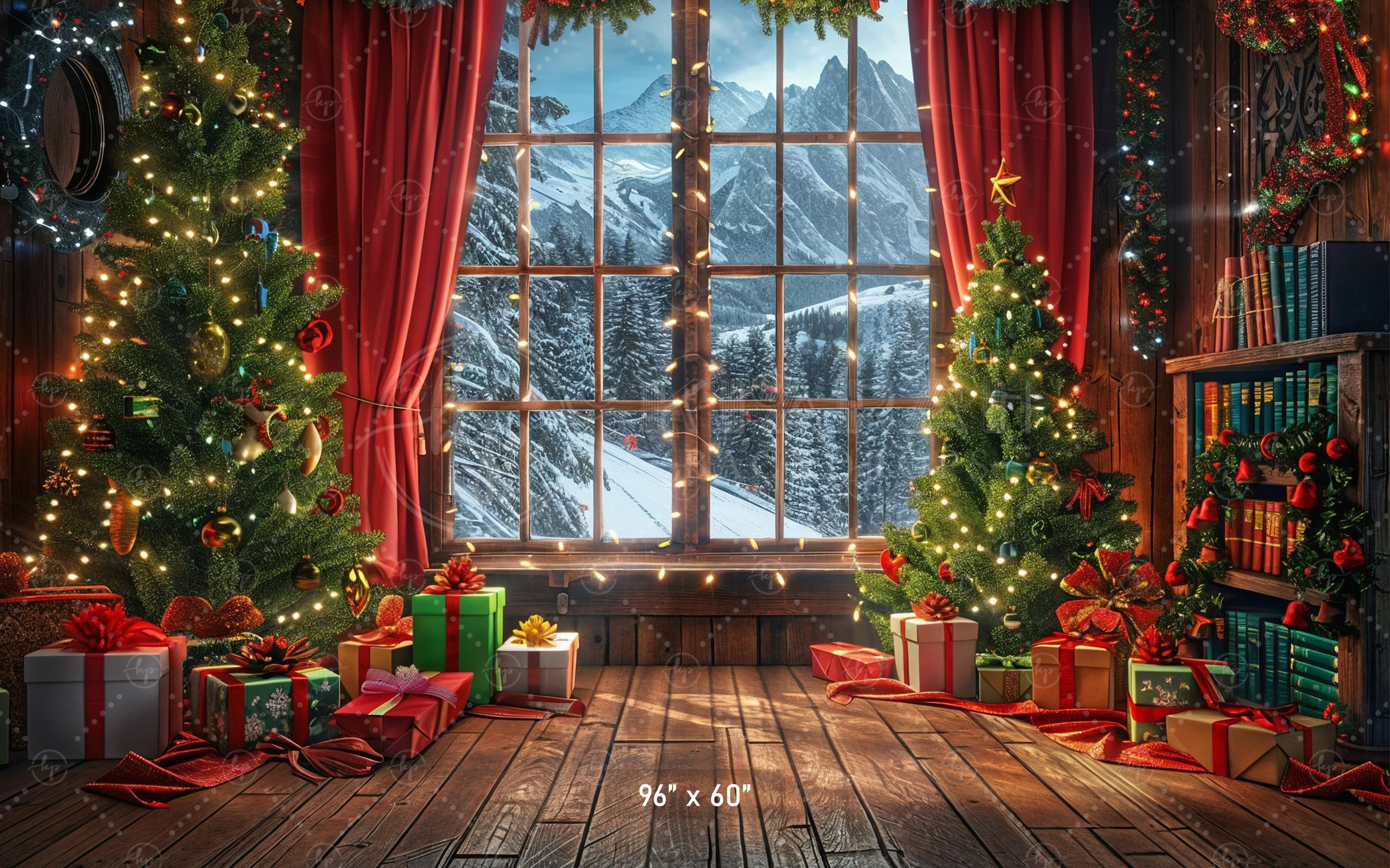 Festive Holiday Cabin with Mountain View Backdrop