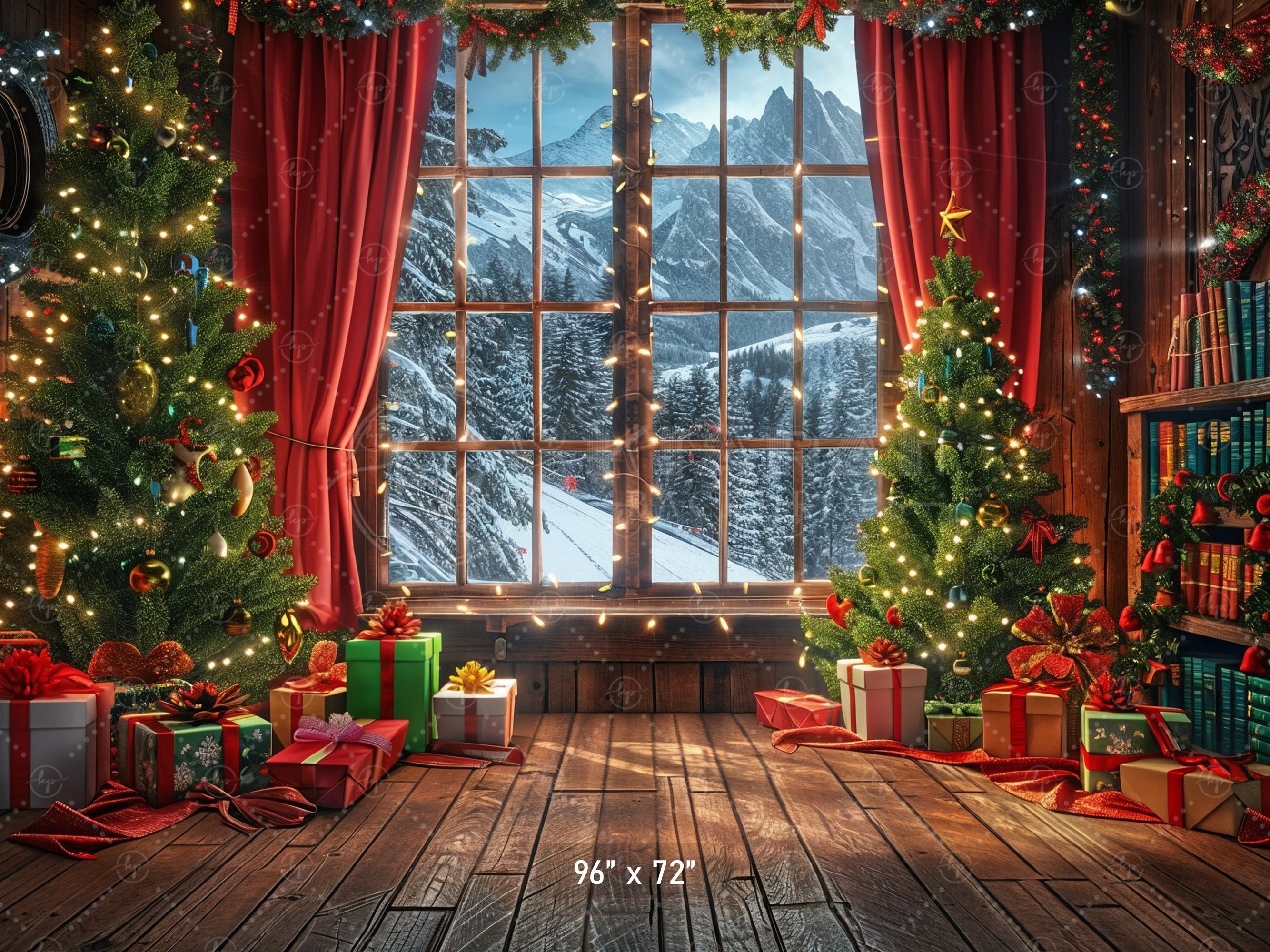 Festive Holiday Cabin with Mountain View Backdrop