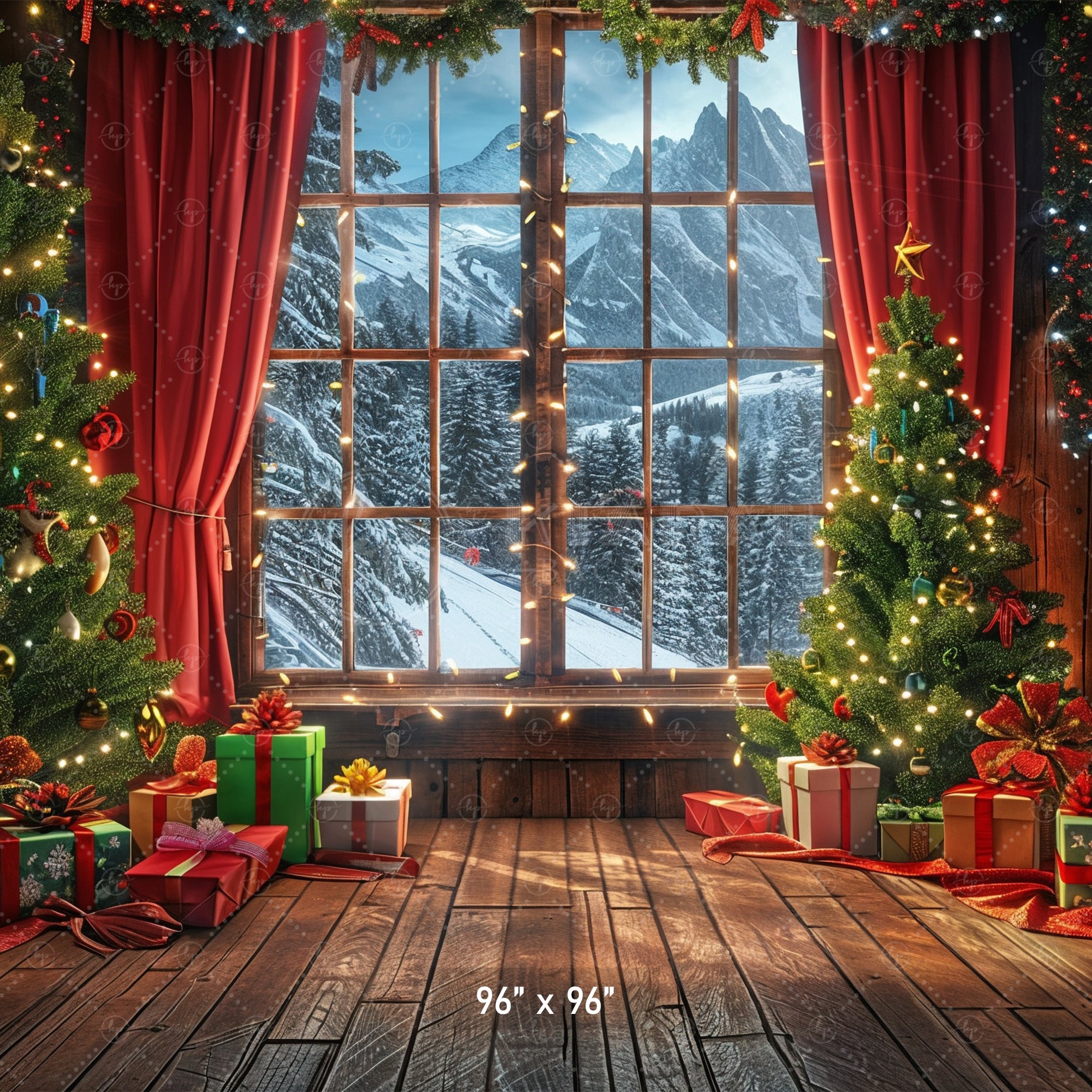 Festive Holiday Cabin with Mountain View Backdrop