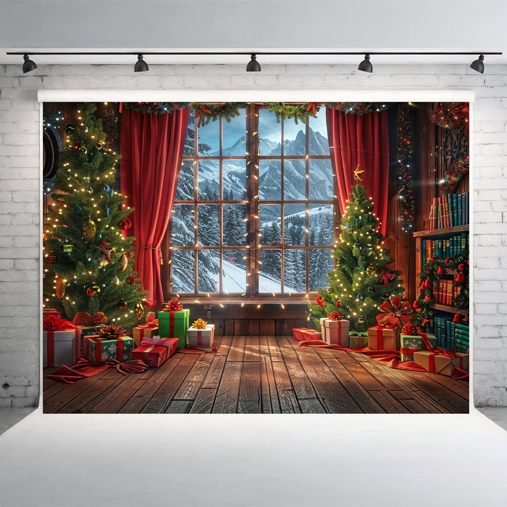 Festive Holiday Cabin with Mountain View Backdrop