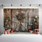 Rustic Christmas Barn Door Backdrop