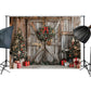 Rustic Christmas Barn Door Backdrop