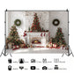 Elegant Holiday Gifts Fireplace Backdrop