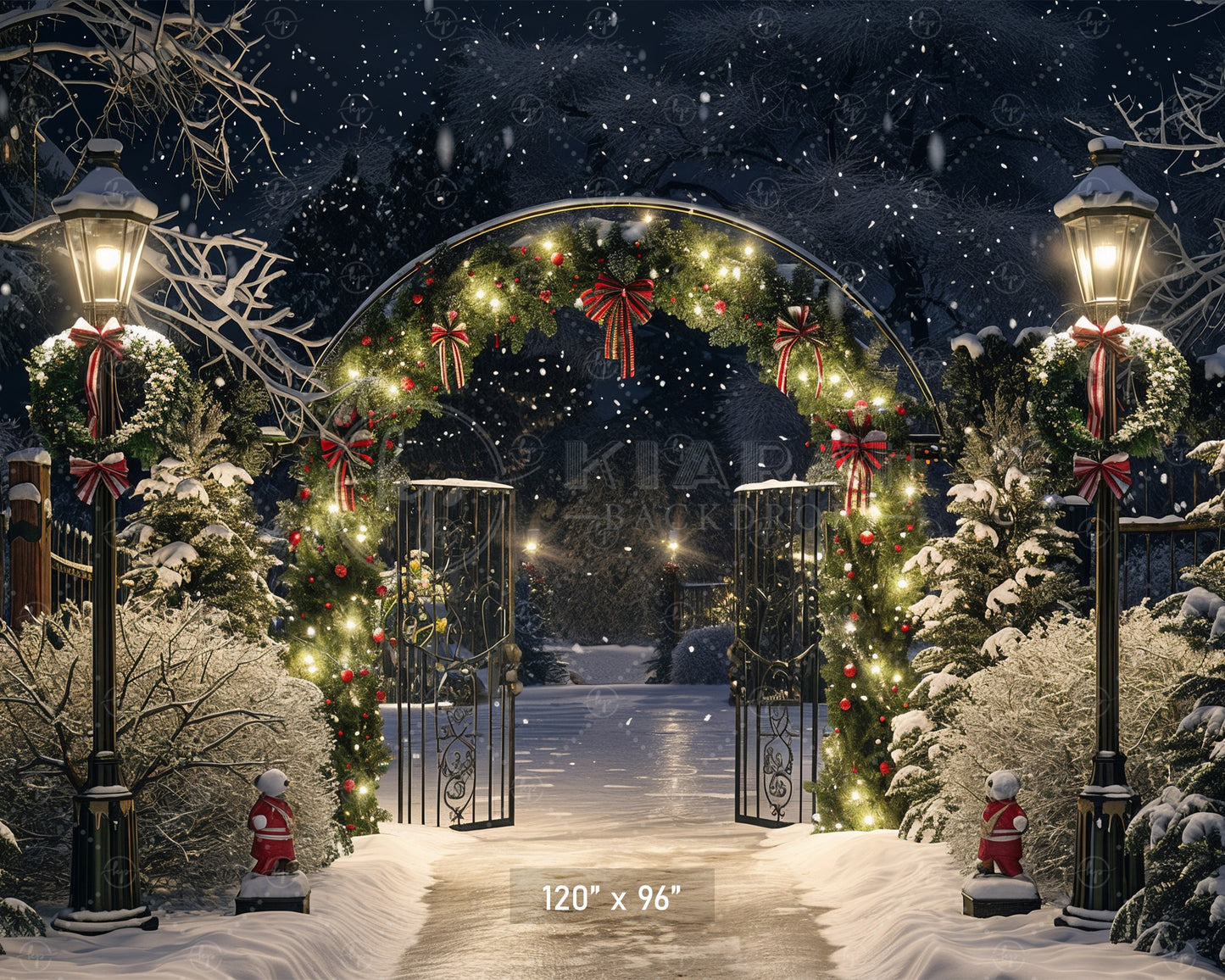 Festive Winter Wonderland Arch Backdrop