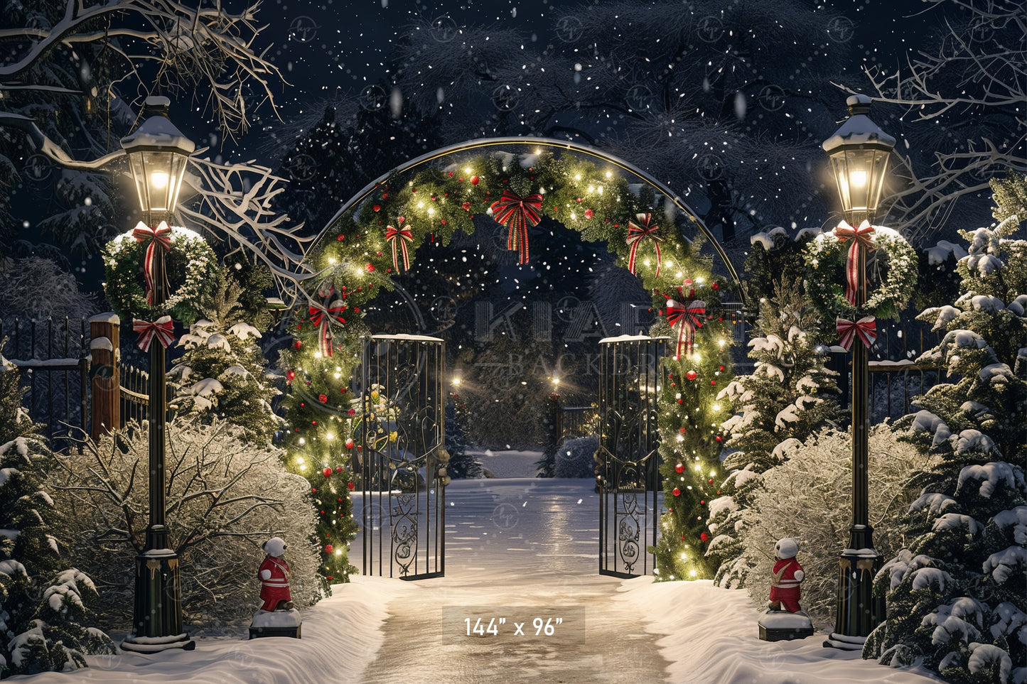 Festive Winter Wonderland Arch Backdrop