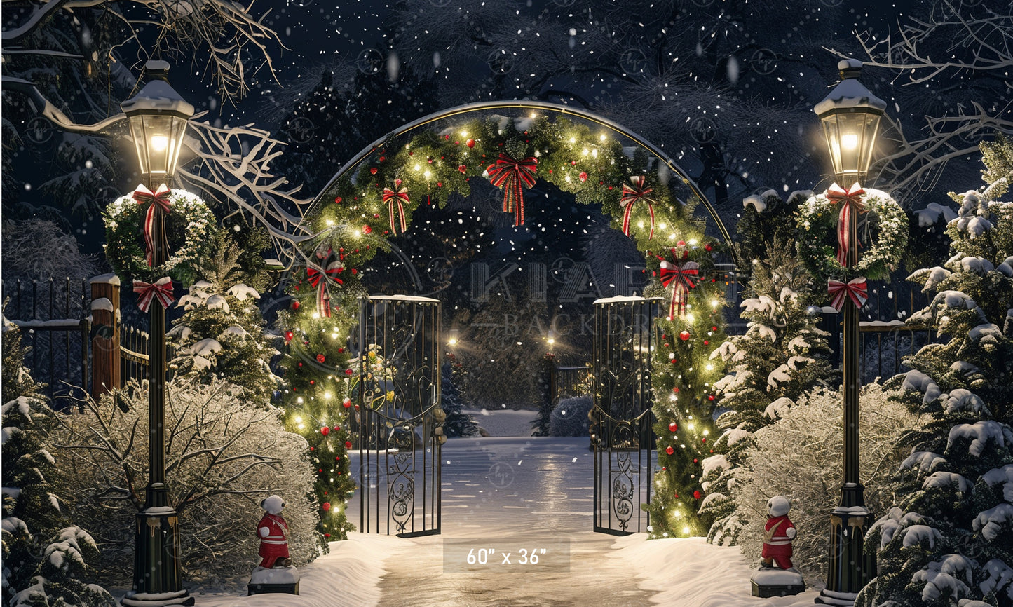 Festive Winter Wonderland Arch Backdrop