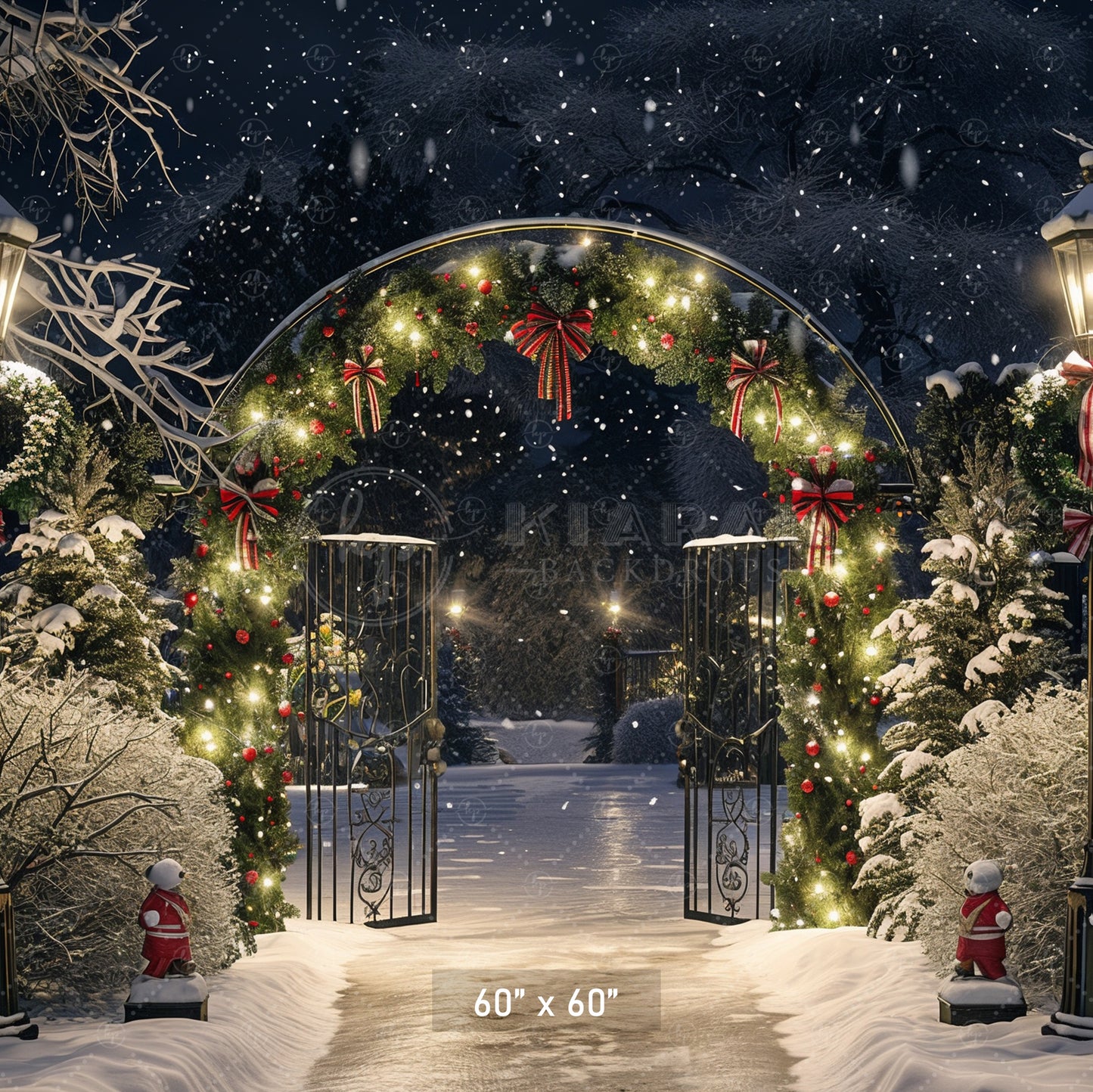 Festive Winter Wonderland Arch Backdrop