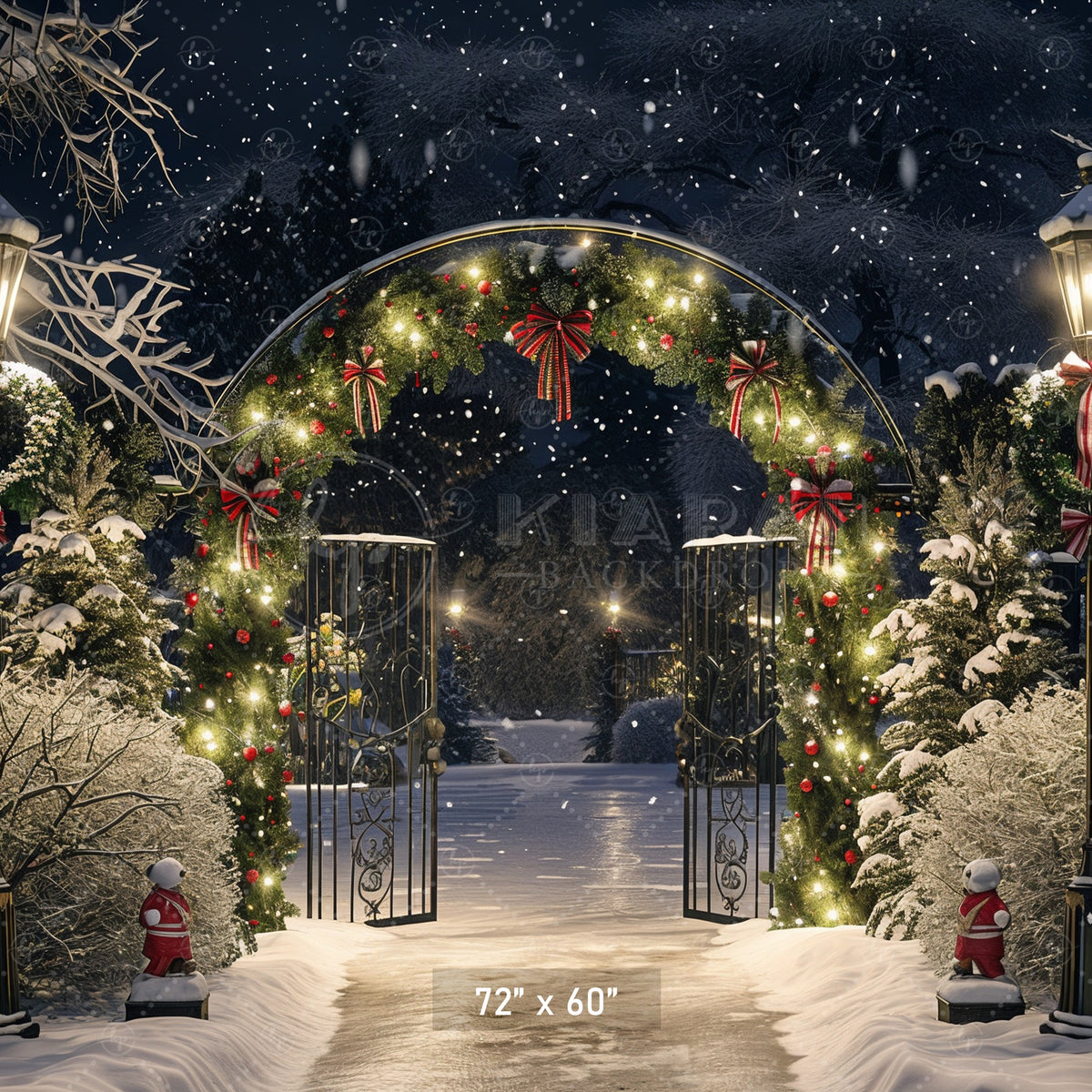 Festive Winter Wonderland Arch Backdrop – Kiarah Backdrops