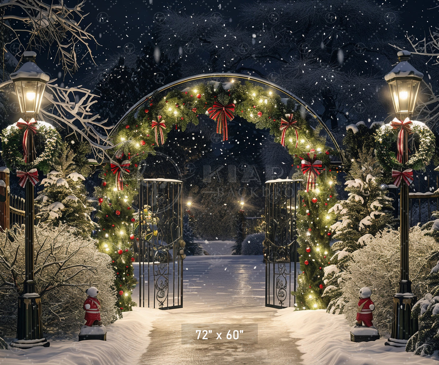 Festive Winter Wonderland Arch Backdrop