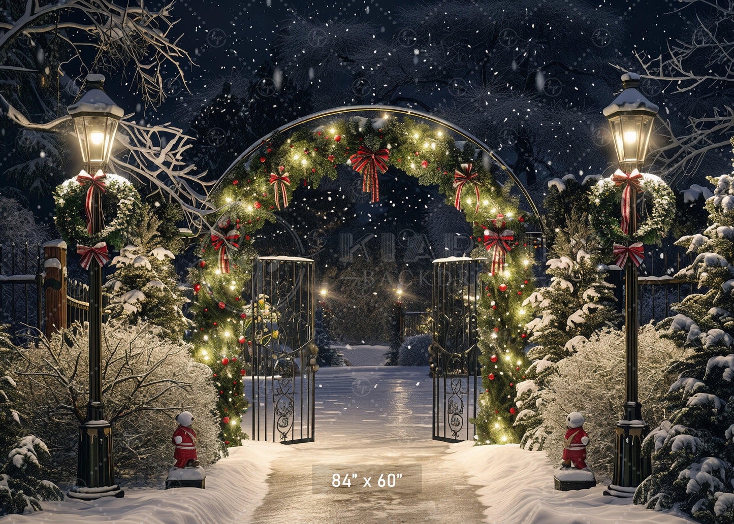 Festive Winter Wonderland Arch Backdrop