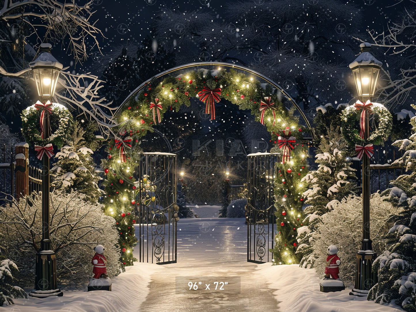 Festive Winter Wonderland Arch Backdrop